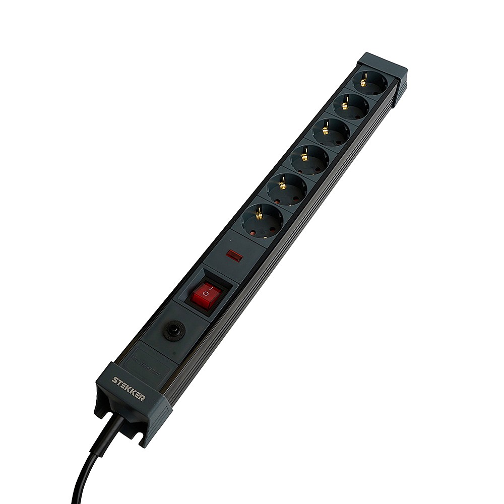 Сетевой фильтр 6-местный с/з 3x1мм2, 5 м, Stekker Techno 50161