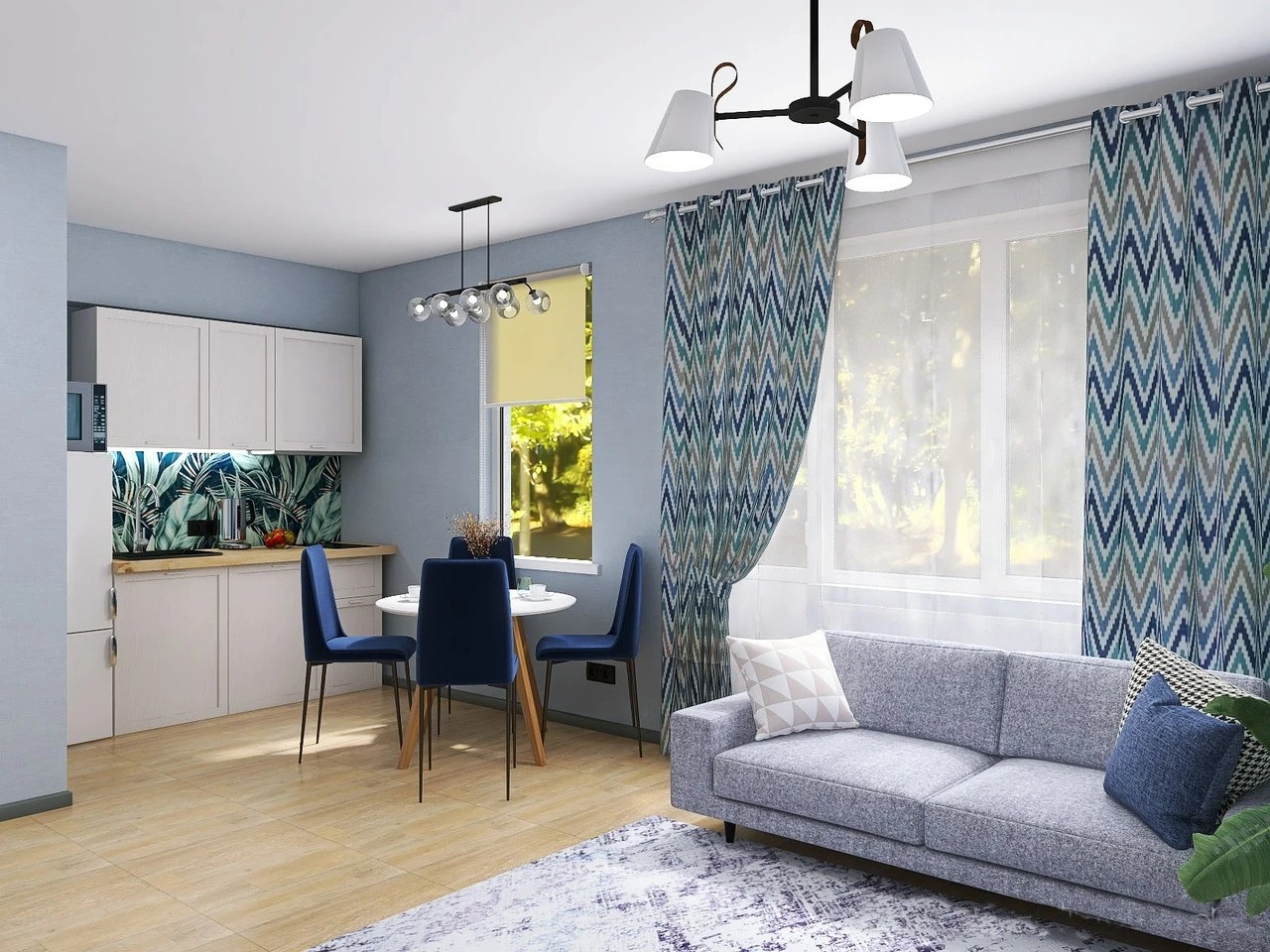 Студия из однушки в Карелии.