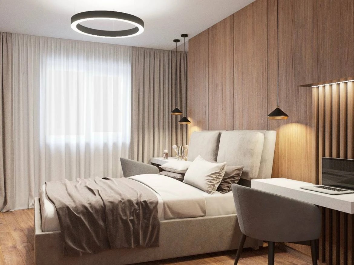 Дизайн-проекты спальни с рабочим местом