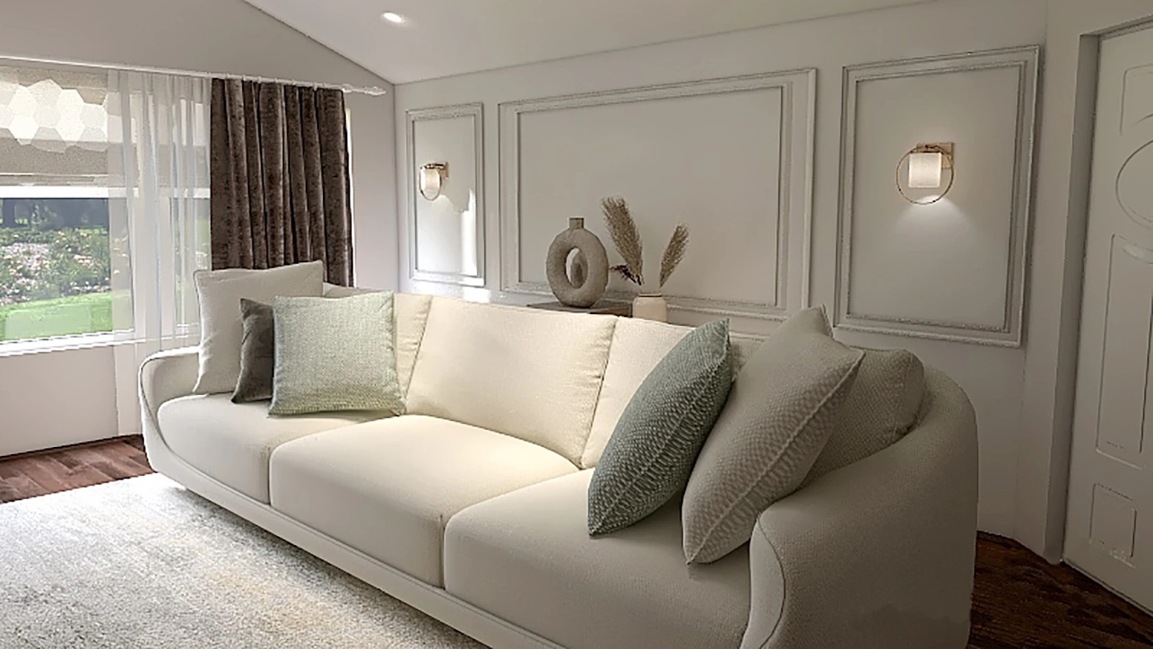 Гостиная комната. Концептуальный дизайн 3 варианта расстановки