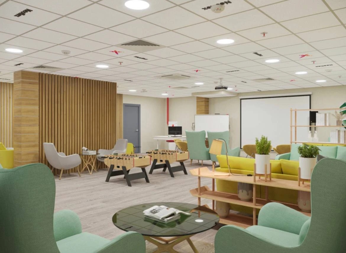 Лаунж зона в офисе IT-компании