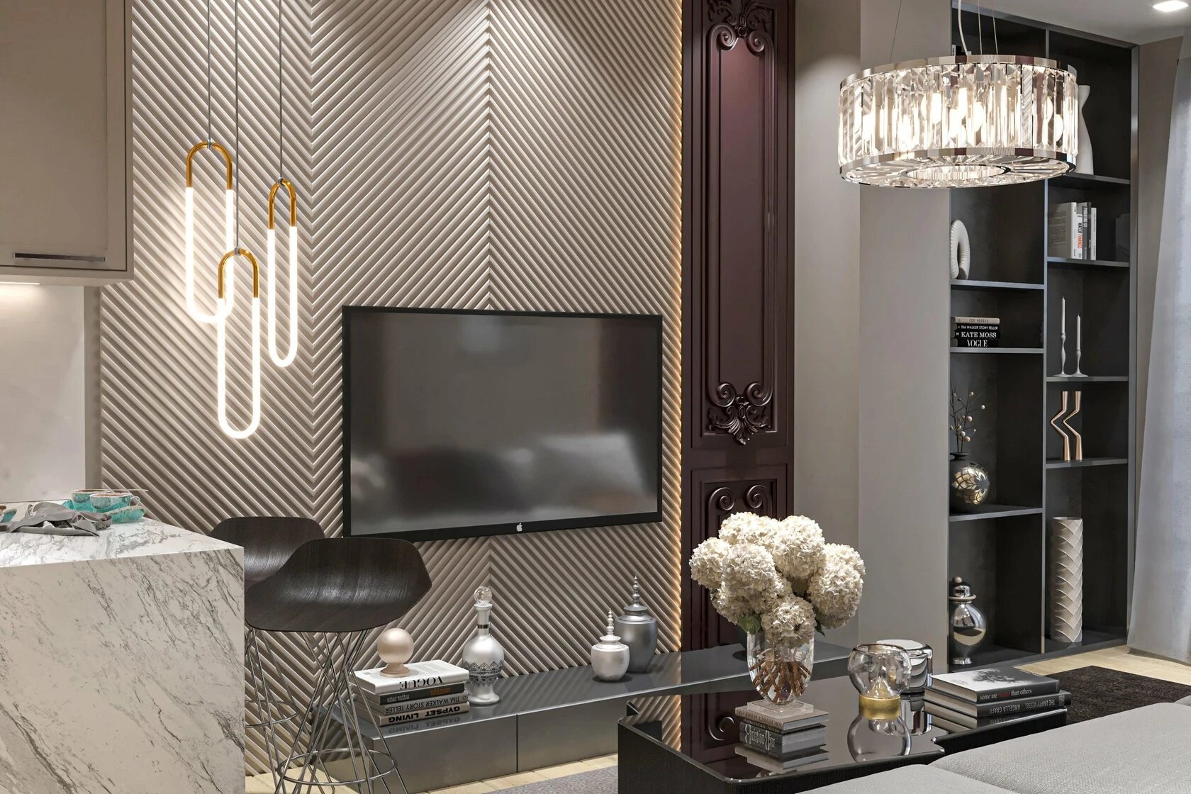 2-комнатная квартира в стиле неоклассика