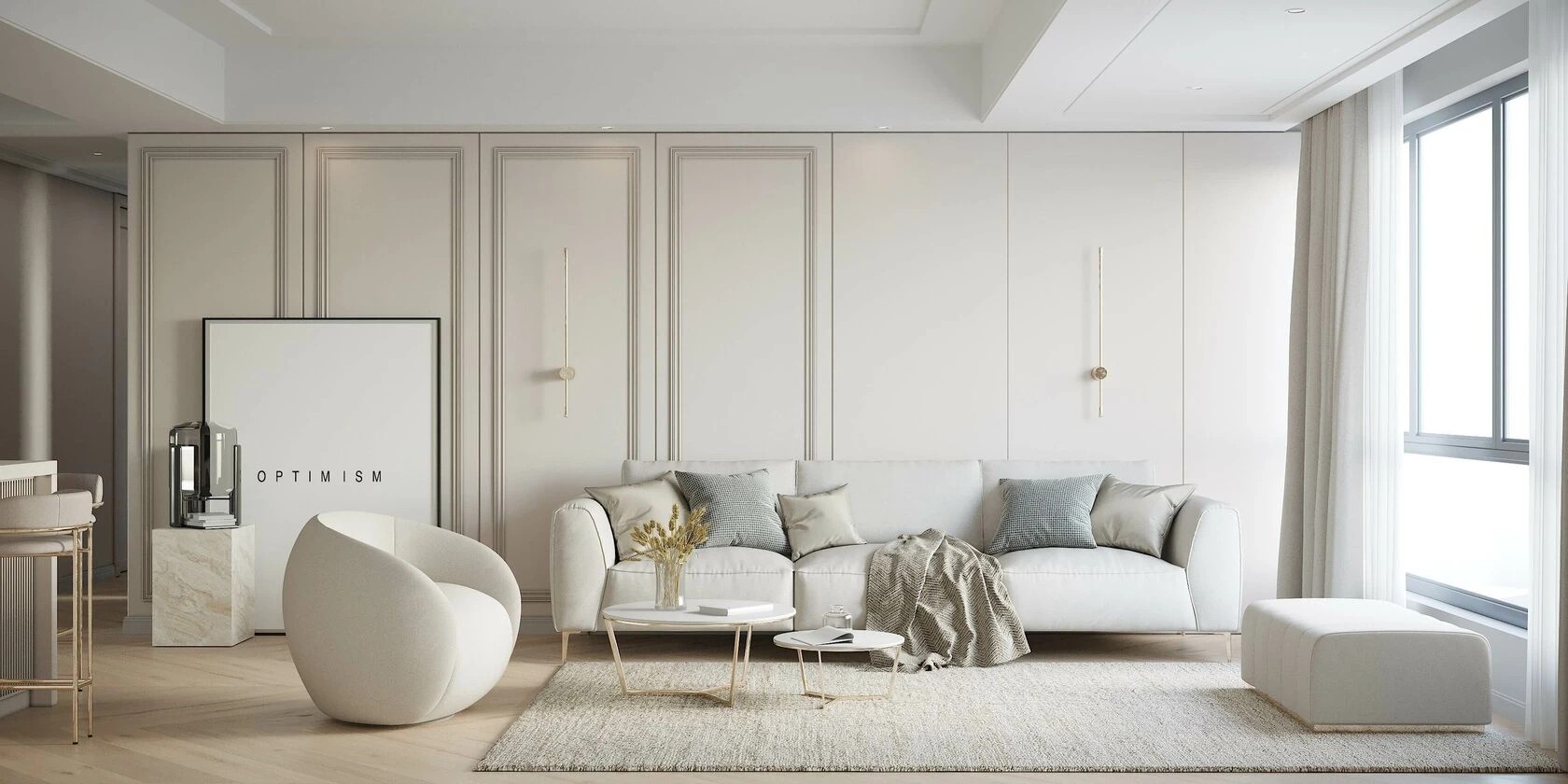 АТМОСФЕРНЫЙ ИНТЕРЬЕР В СВЕТЛЫХ ОТТЕНКАХ