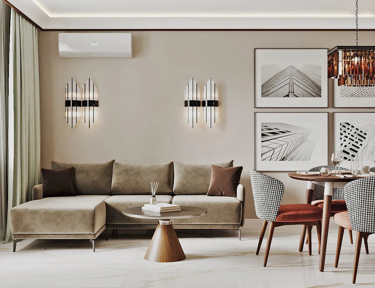 Дизайн трехкомнатной квартиры в ЖК Облака на Лесной