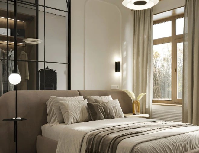 Интерьера спальни в историческом центре города