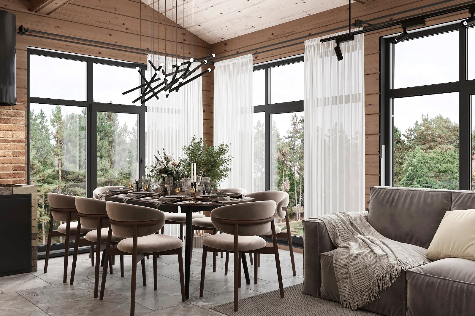 Дизайн-проект загородного дома в Московской области