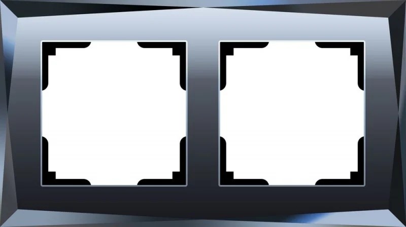 Рамка Werkel Diamant WL08-Frame-02/Рамка на 2 поста (черный)