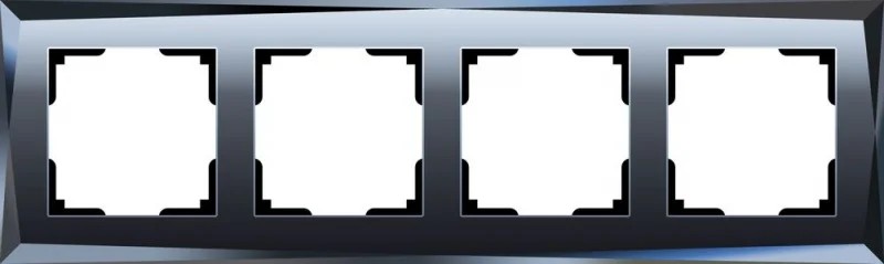 Рамка Werkel Diamant WL08-Frame-04/Рамка на 4 поста (черный)