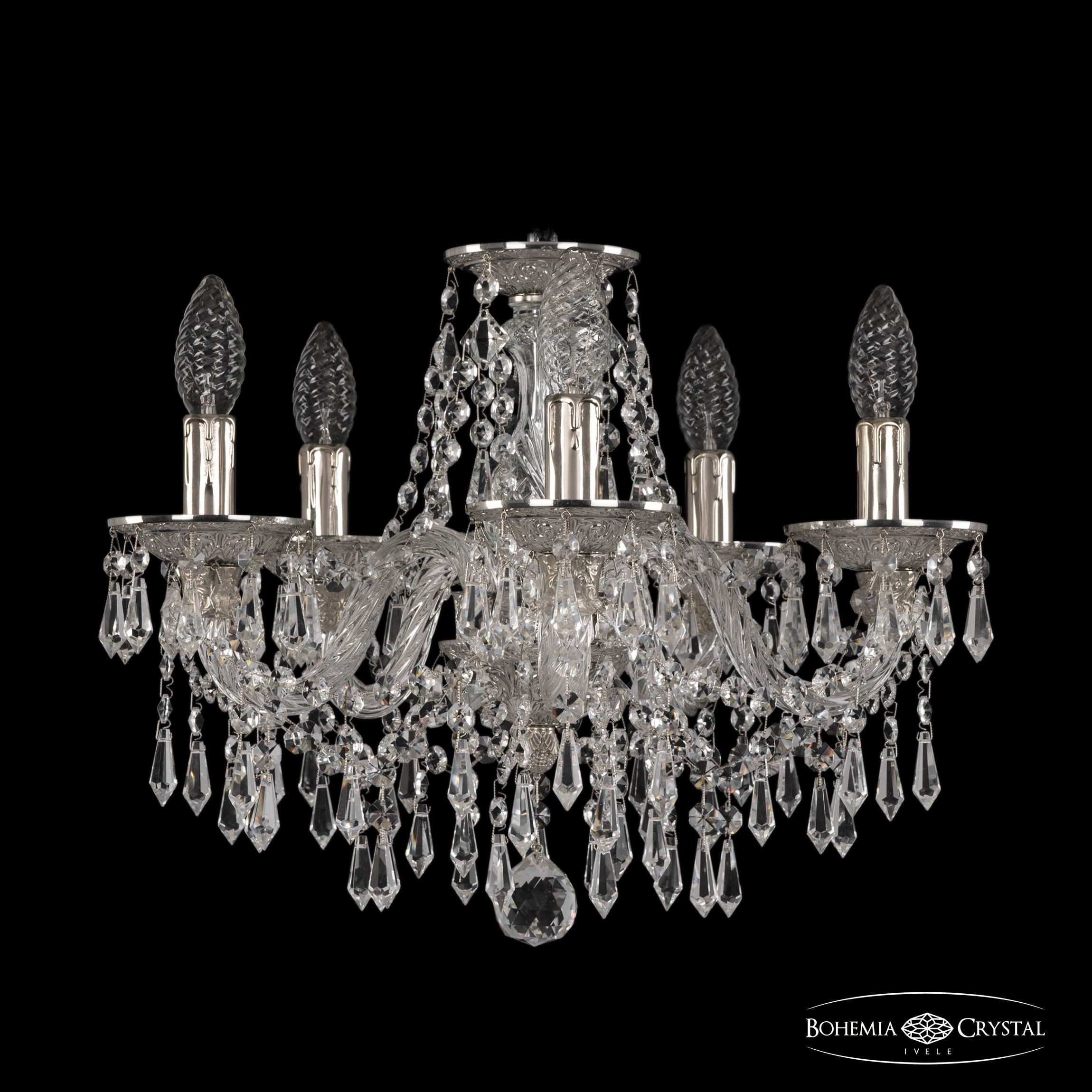 Подвесная хрустальная люстра 1603 Bohemia 16103/5/141 Ni