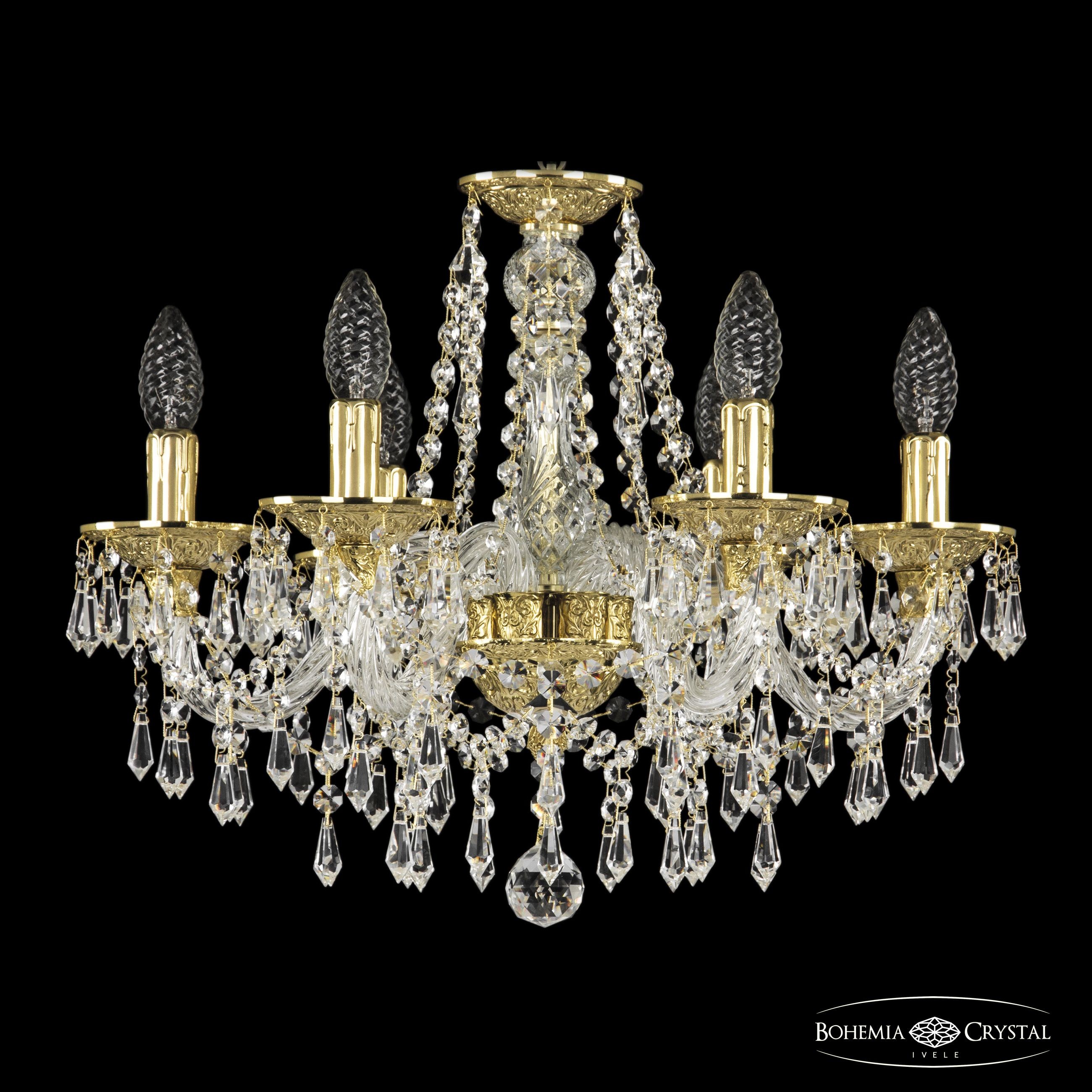 Подвесная хрустальная люстра 1603 Bohemia 16103/6/165 G