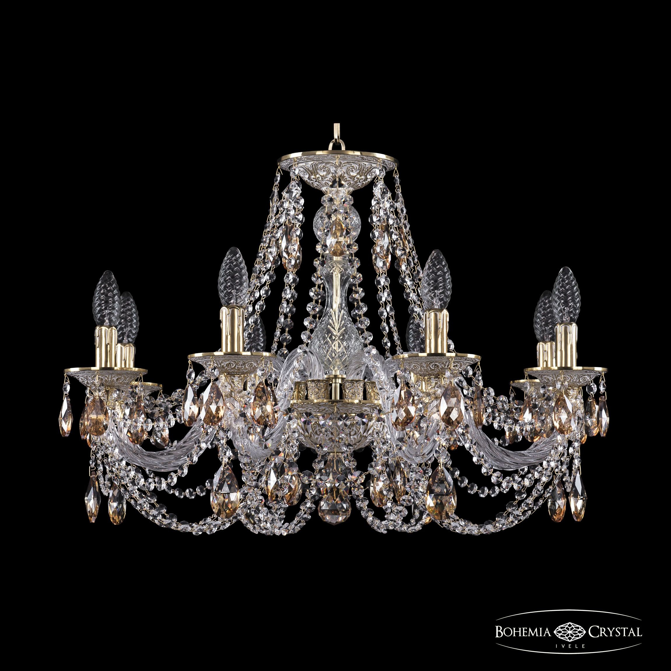 Подвесная хрустальная люстра 1606 Bohemia 16106/8/240 GW K721