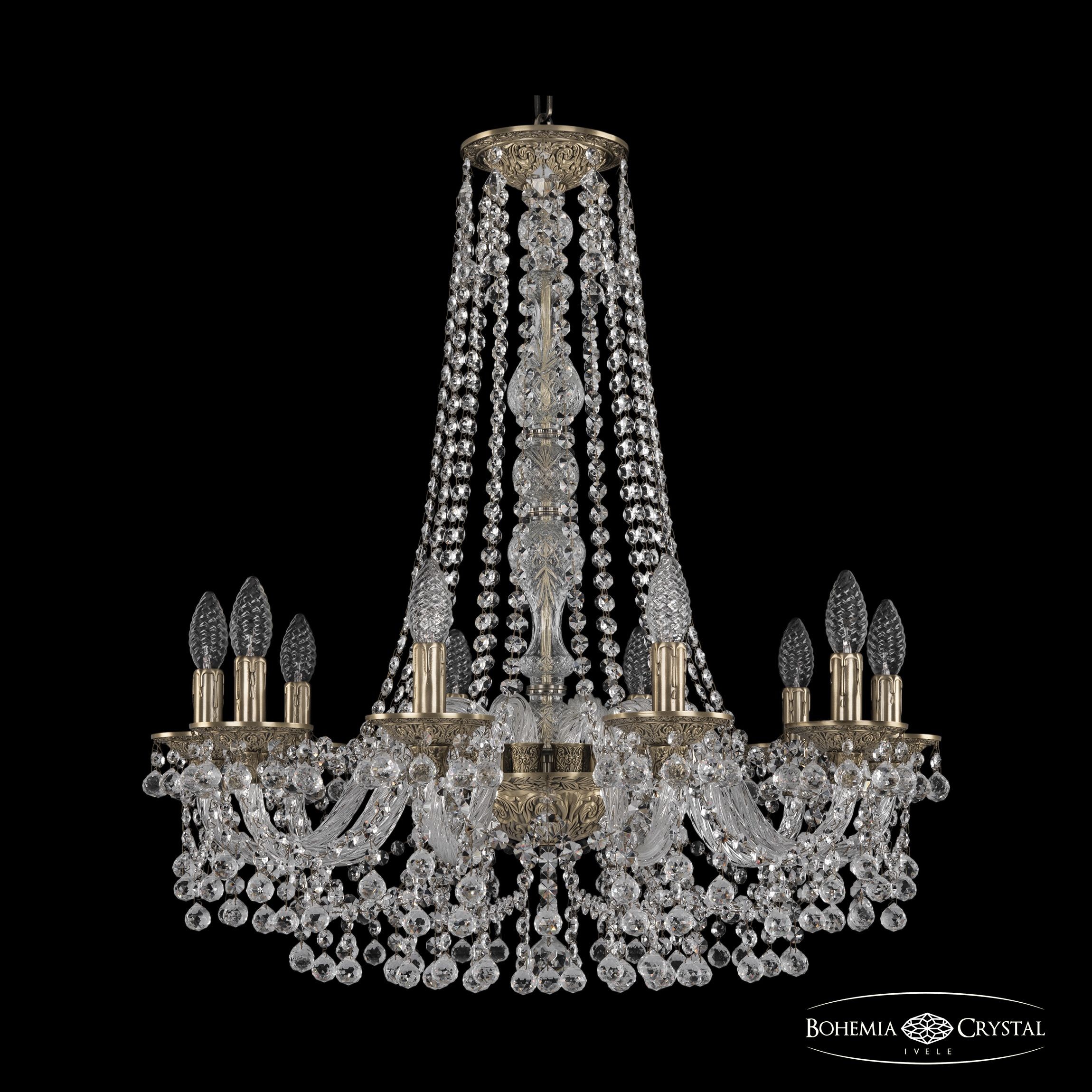 Подвесная хрустальная люстра 1609 Bohemia 16109/10/240/h-75 FP
