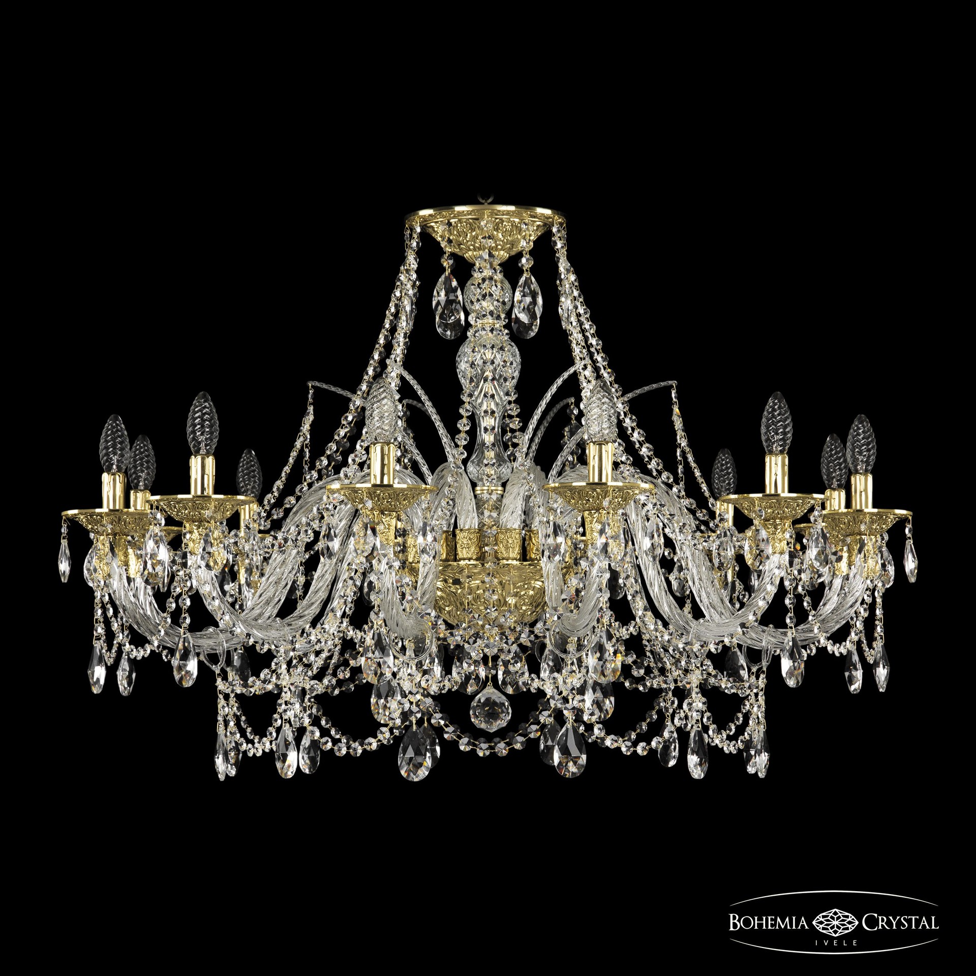 Подвесная хрустальная люстра 1611 Bohemia 16111/12/360 G