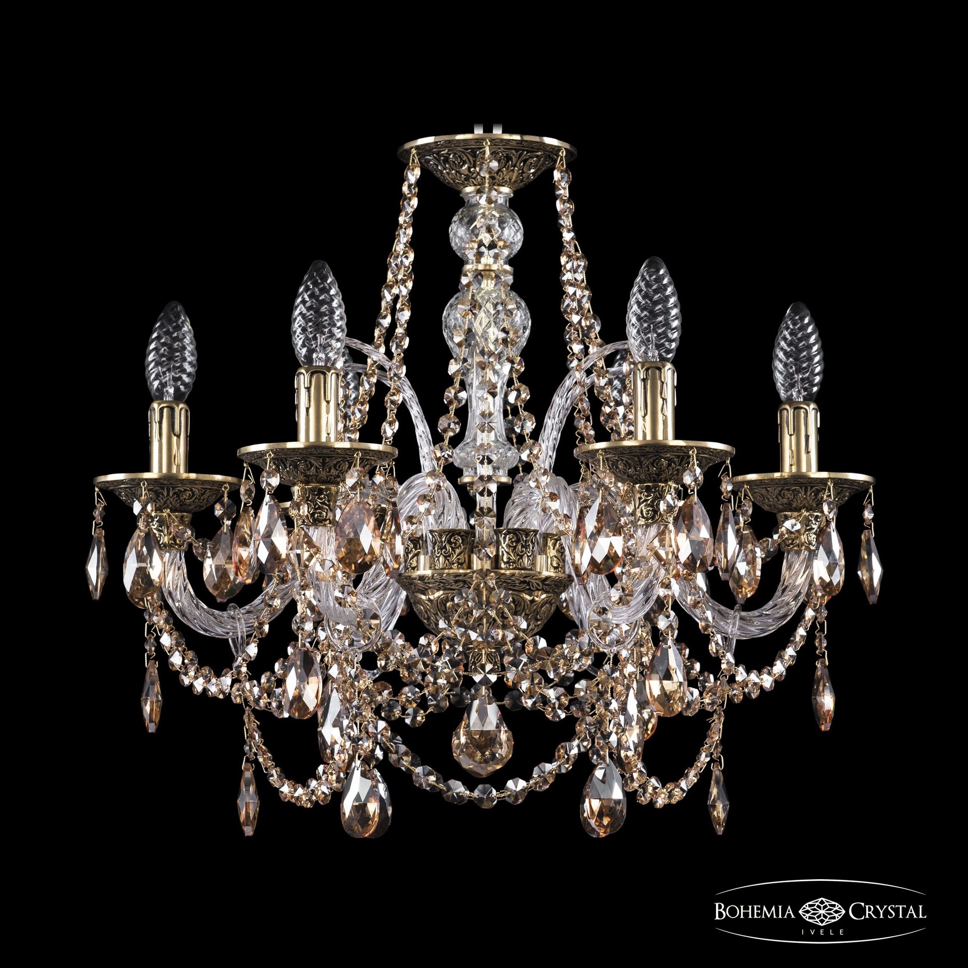 Подвесная хрустальная люстра 1611 Bohemia 16111/6/165 GB R721