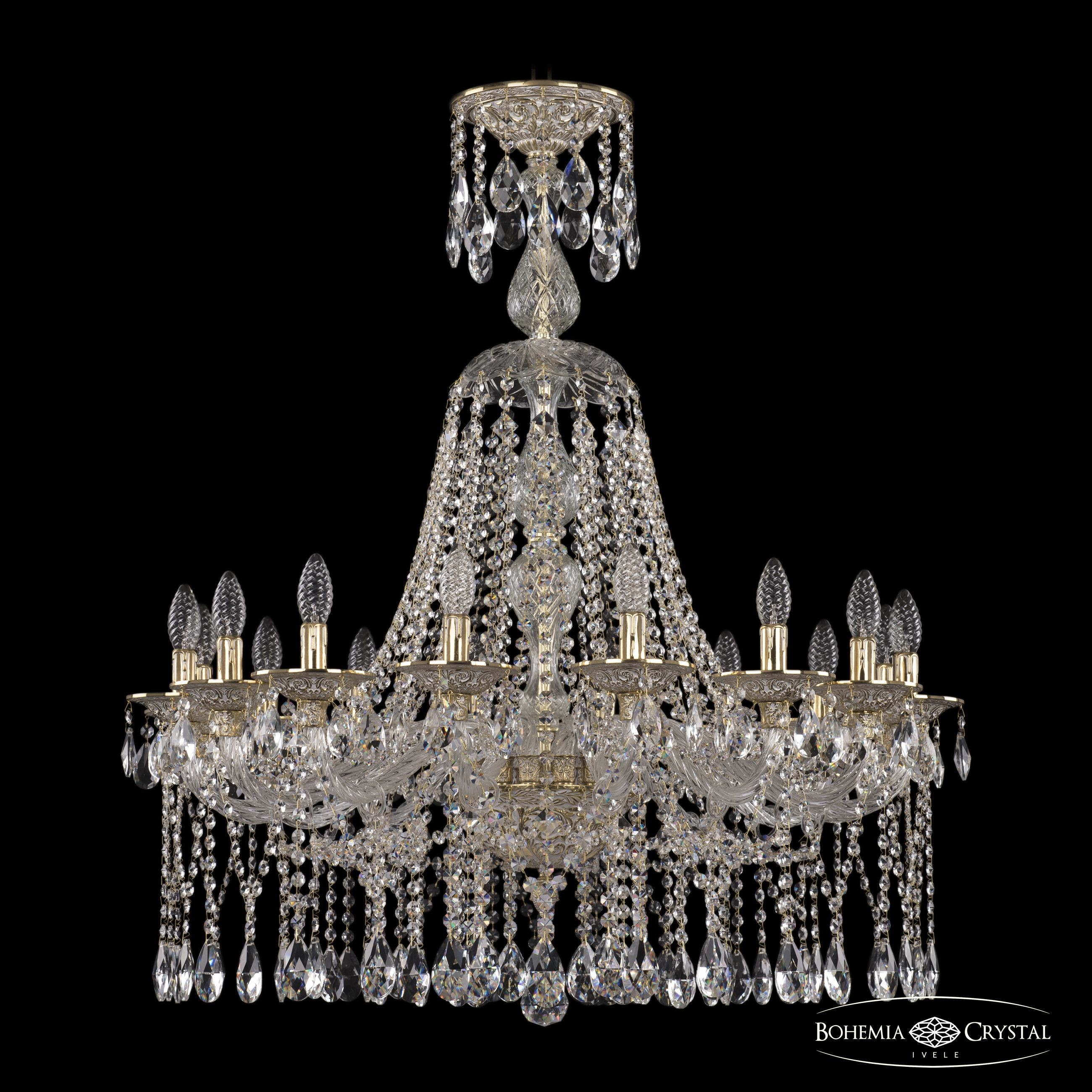 Подвесная хрустальная люстра 1613 Bohemia 16113/16/300/XL-100 GW