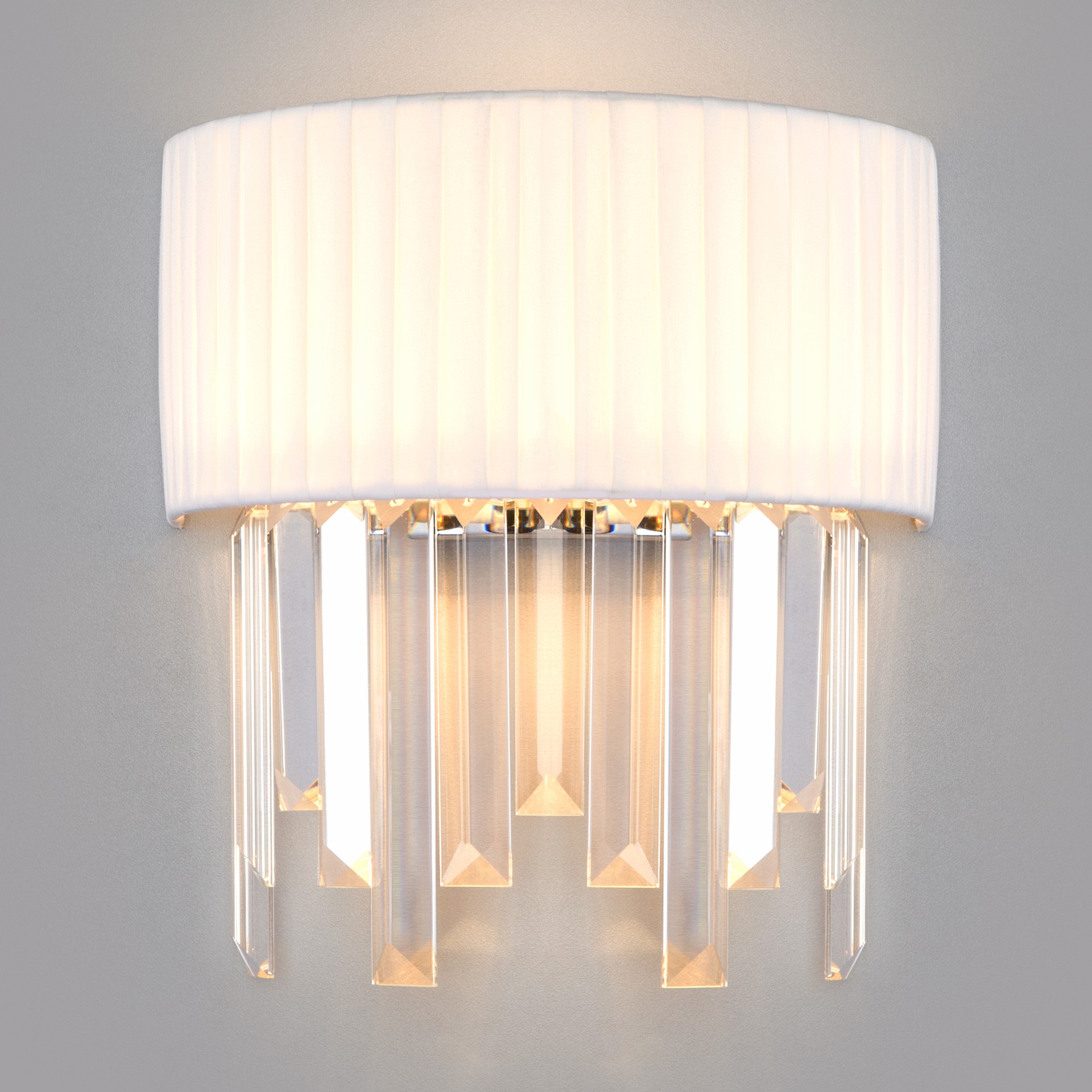 Настенное бра Eurosvet Amantea 10106/2 хром/прозрачный хрусталь Strotskis