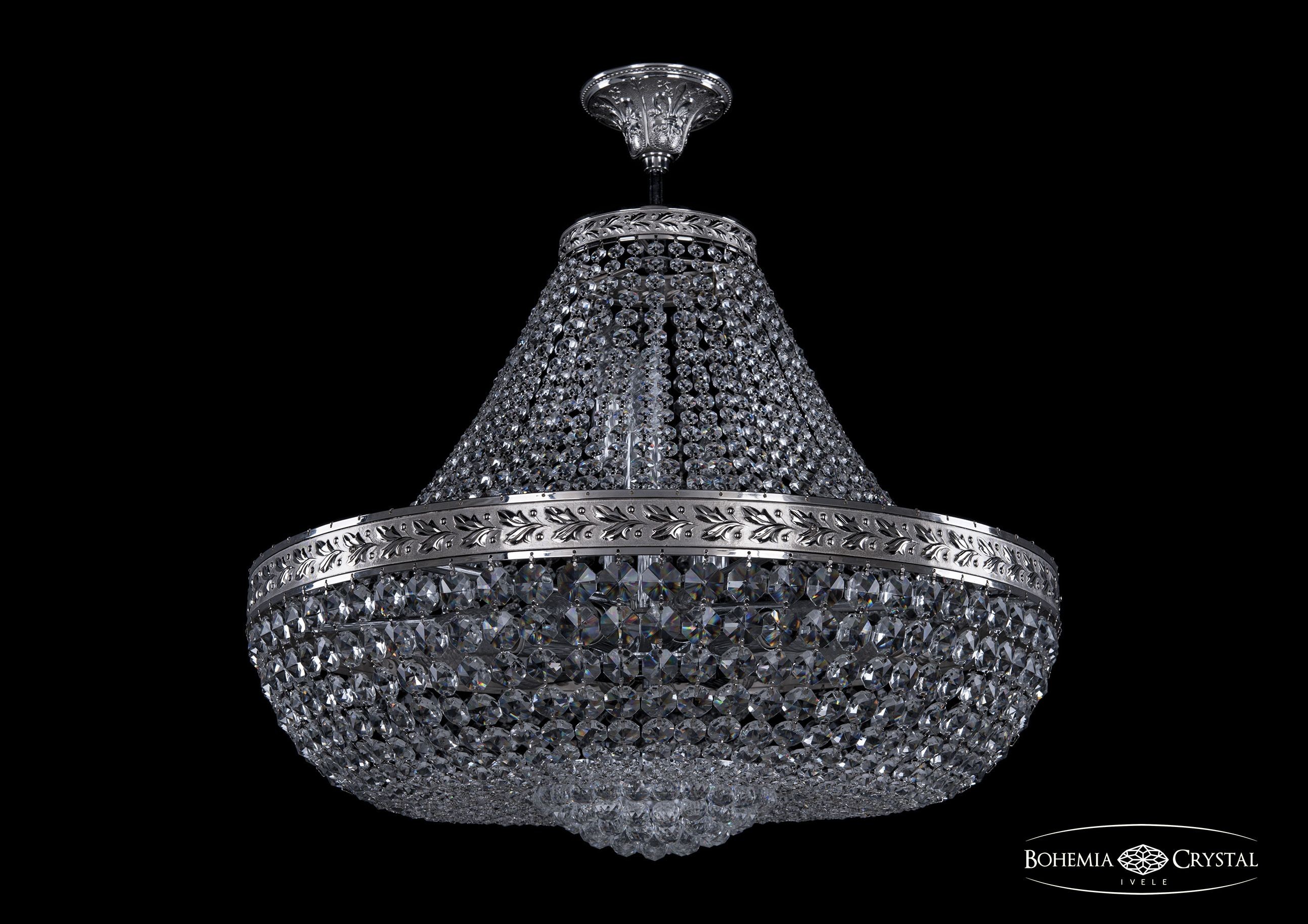 Потолочная хрустальная люстра Bohemia 1928 19281/H1/60IV Ni