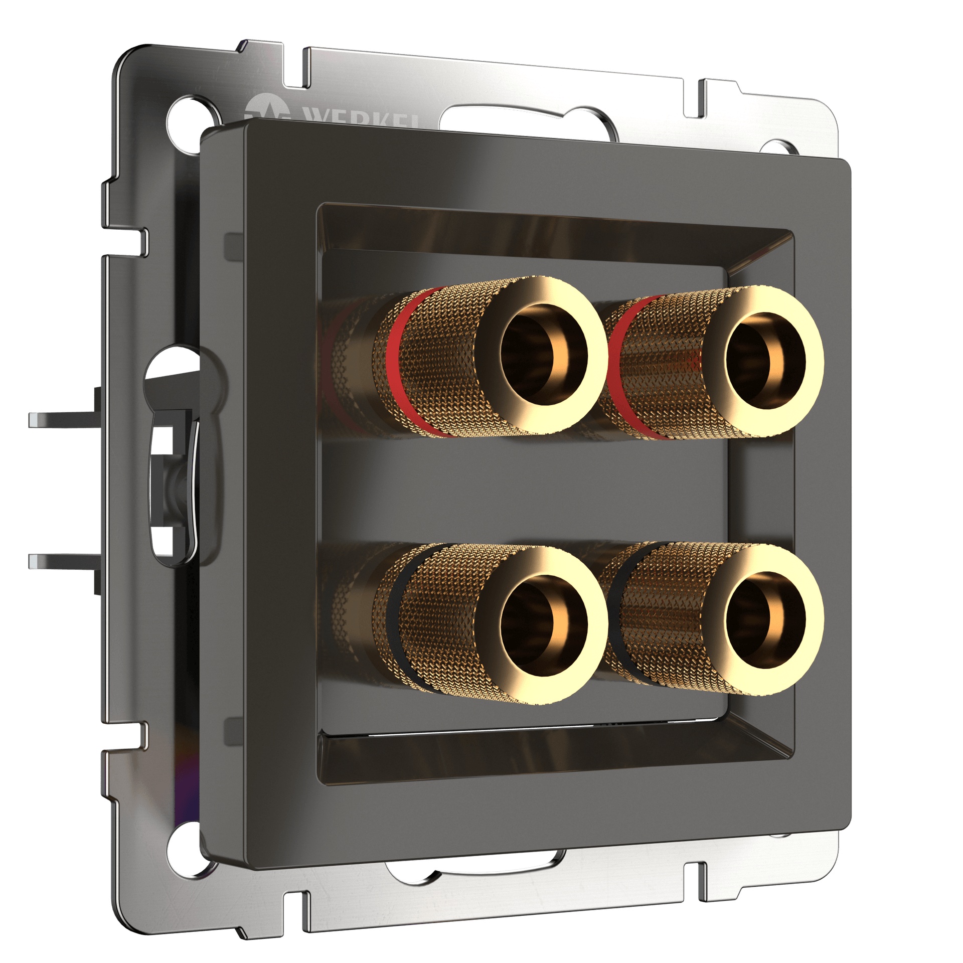 Werkel WL07-AUDIOx4 / Акустическая розетка (серо-коричневый)