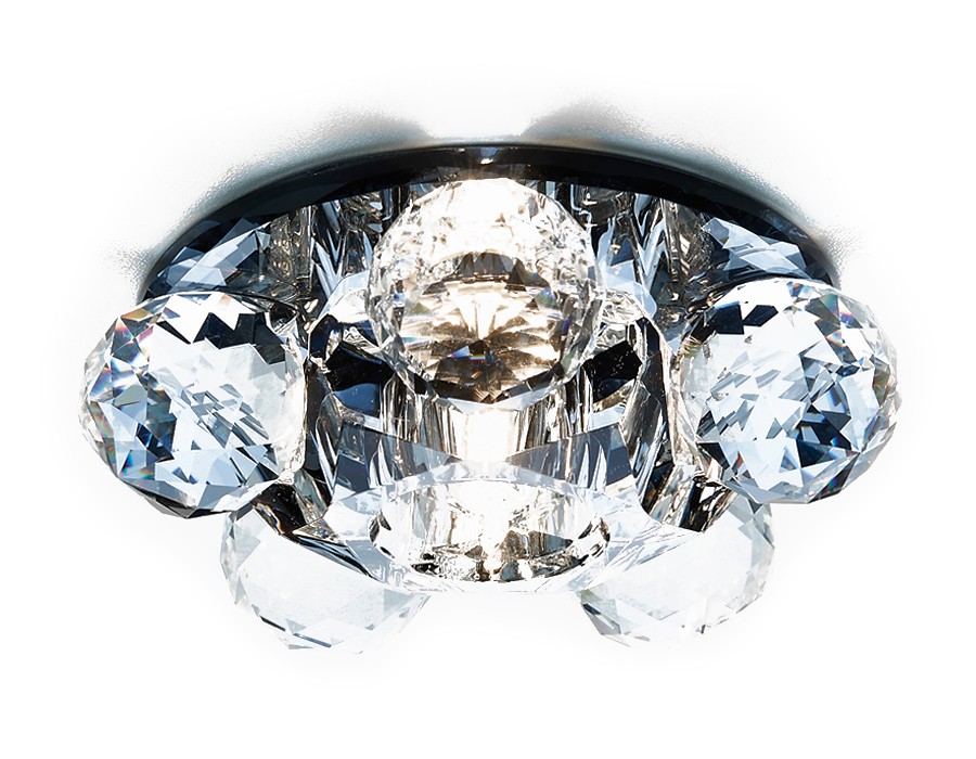 Встраиваемый светильник Ambrella Glass D1055 BK/CL