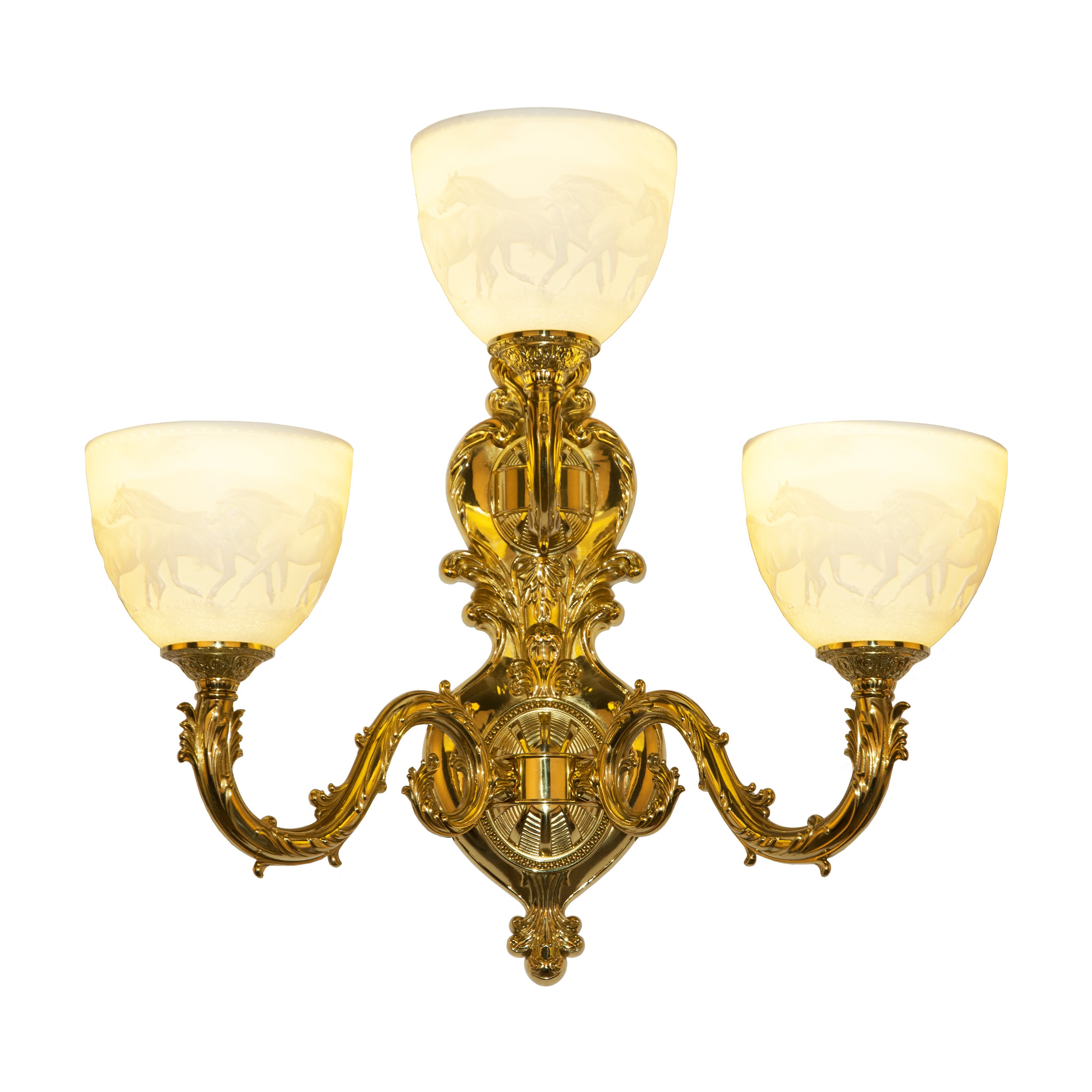 Настенное бра Bohemia 7101 7101B16/2+1/210 G P1 U Horse