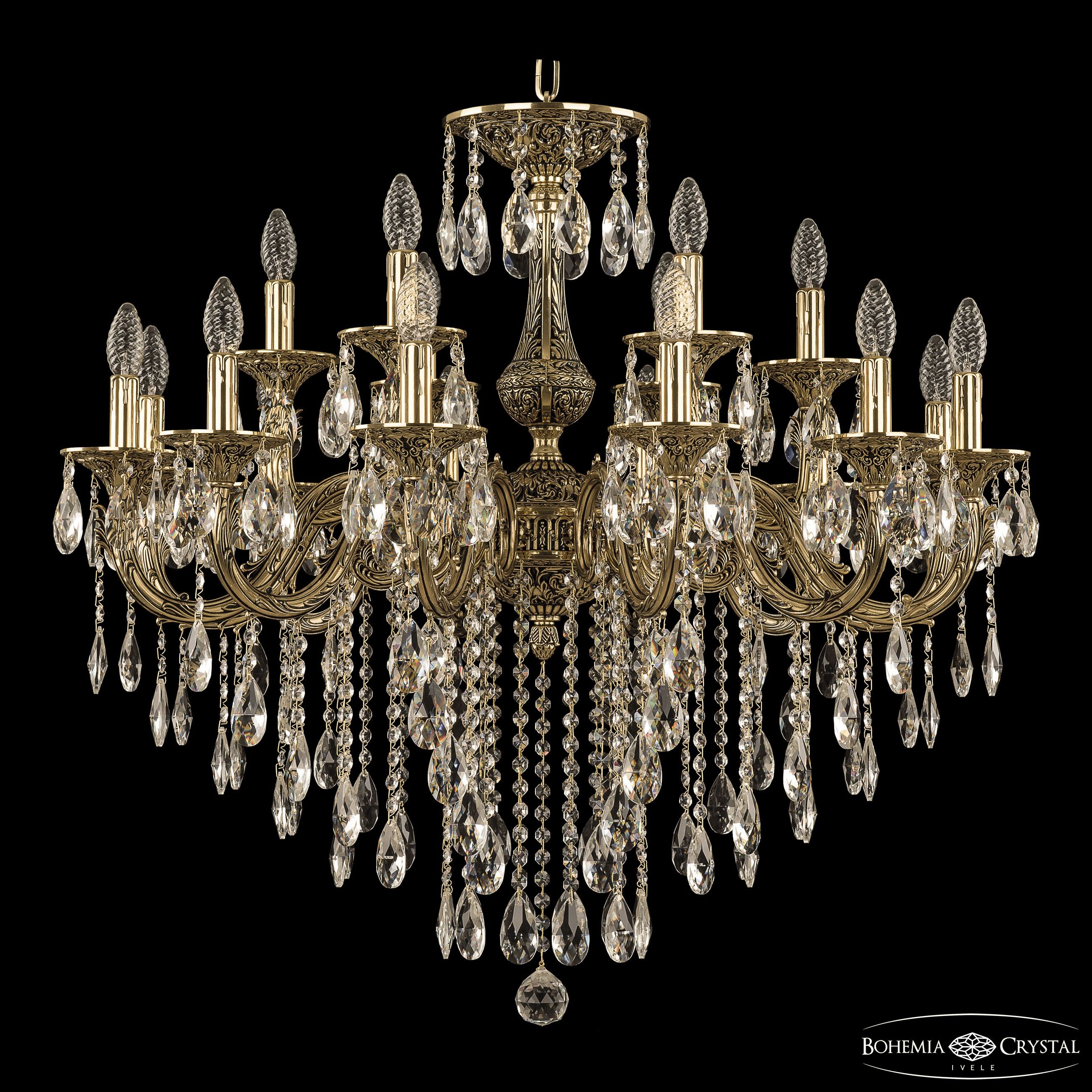 Подвесная хрустальная люстра 7101 Bohemia 71101/12+6/300 B GB
