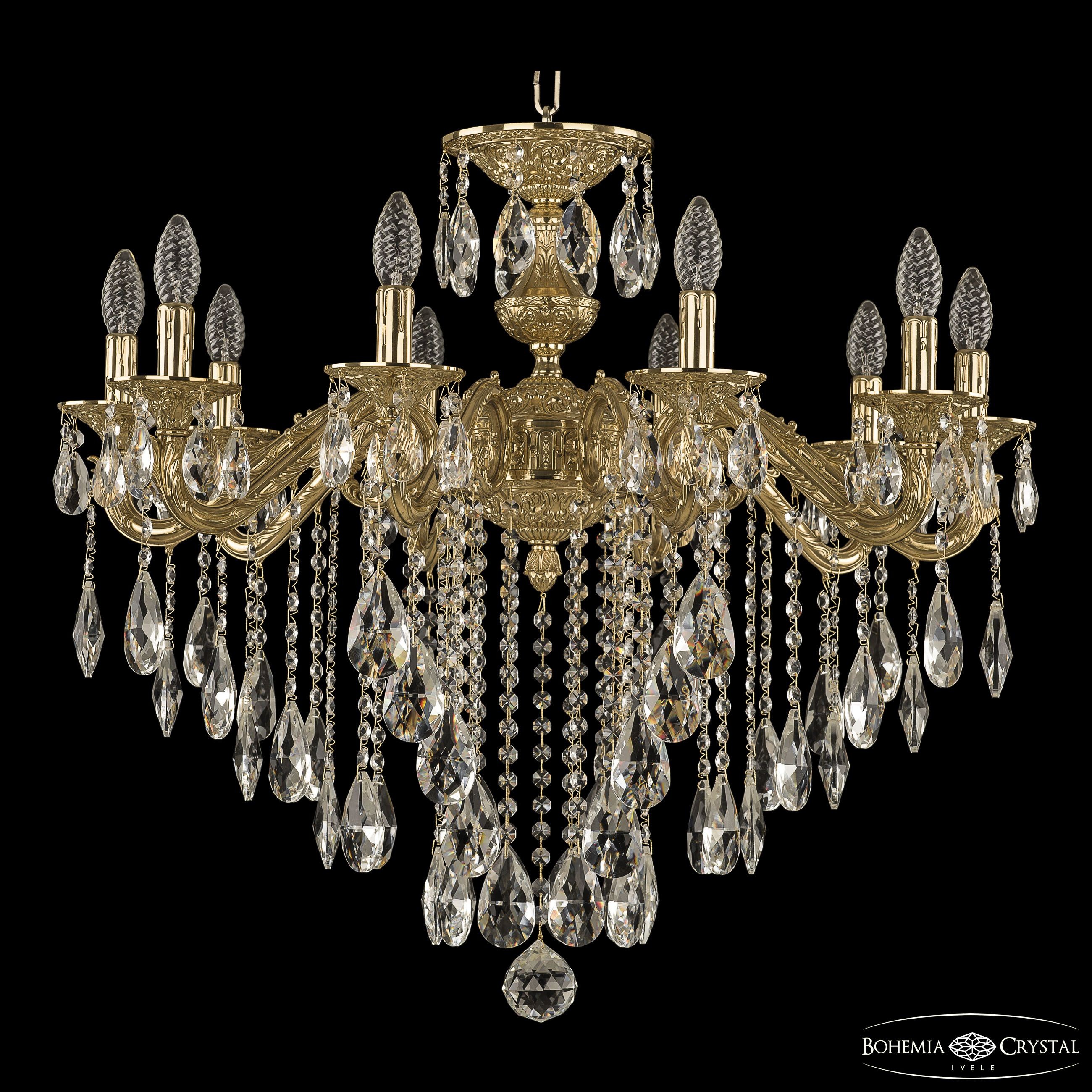 Подвесная хрустальная люстра 7102 Bohemia 71202/10/250 B G