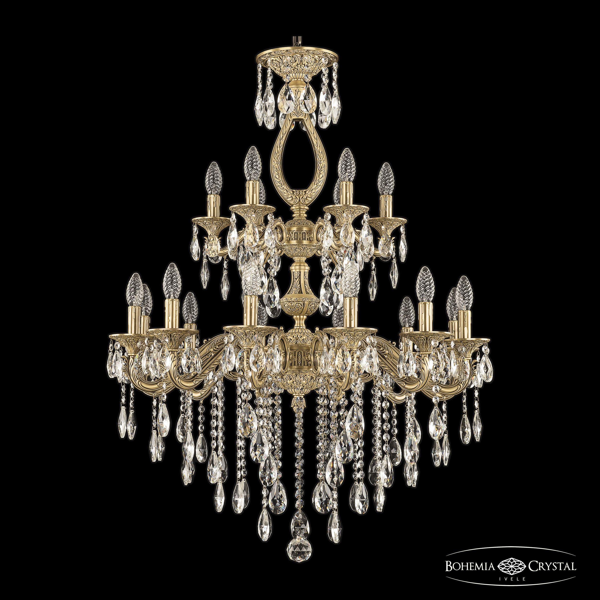 Подвесная хрустальная люстра 7102 Bohemia 71302/12+6/250/2d B FP