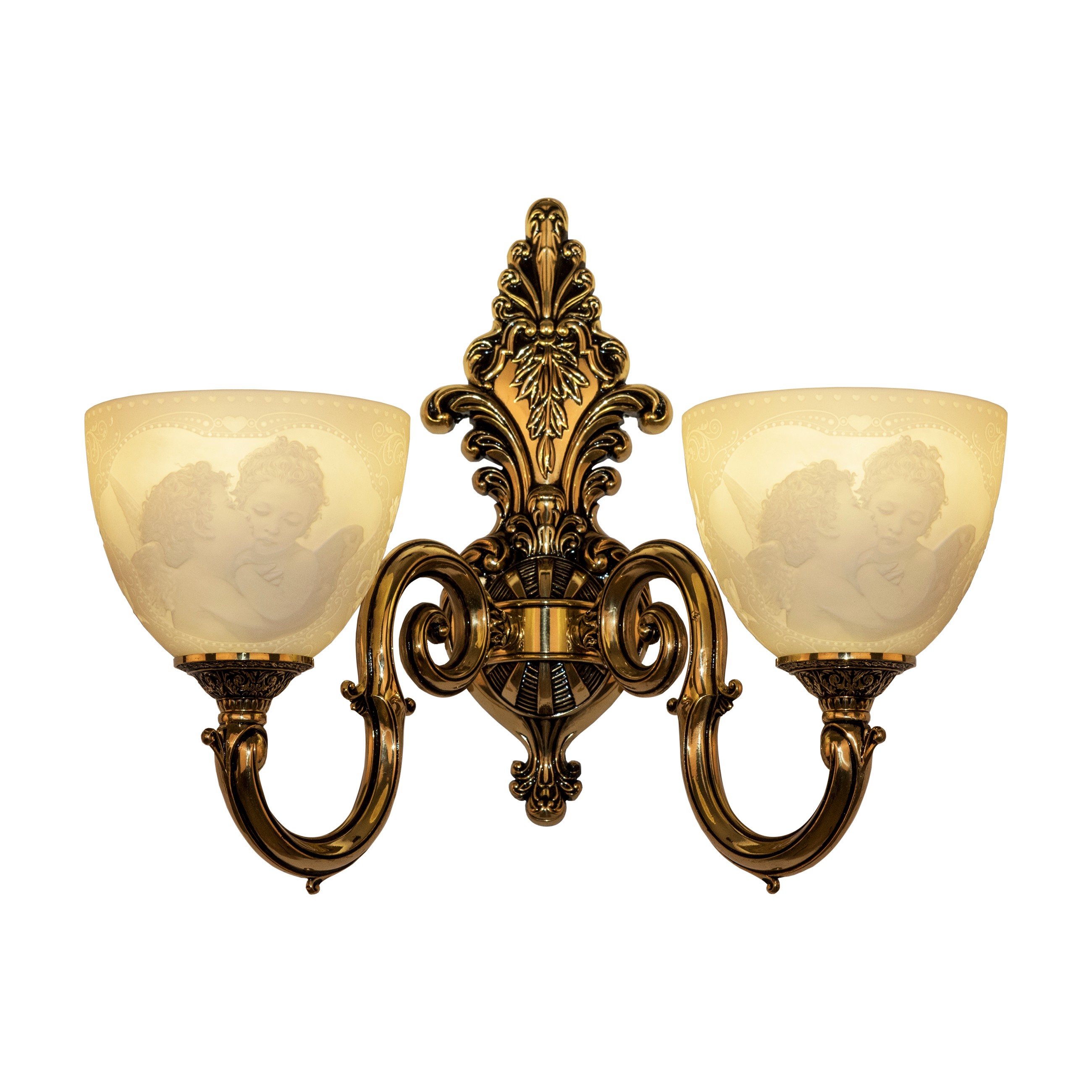 Настенное бра Bohemia 7203 7203B14/2/175 GB P1 U Angel