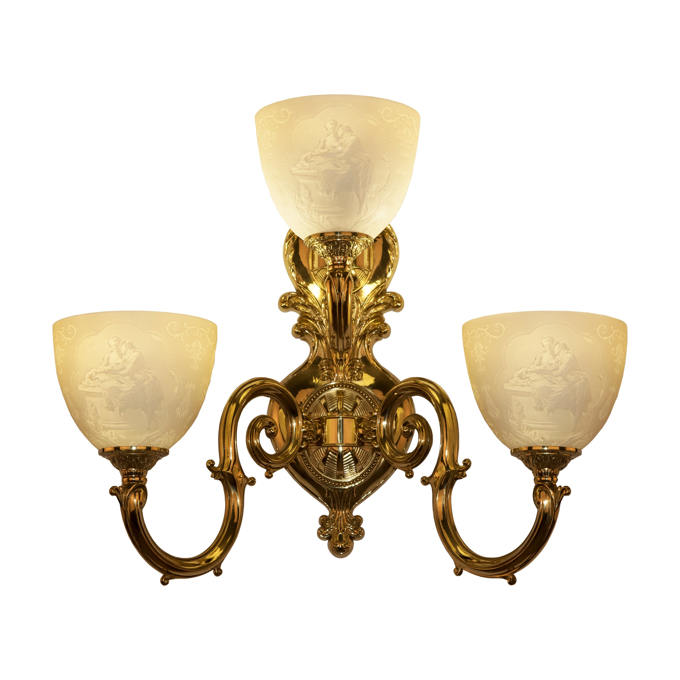 Настенное бра Bohemia 7203 7203B16/2+1/210 G P1 U Pair