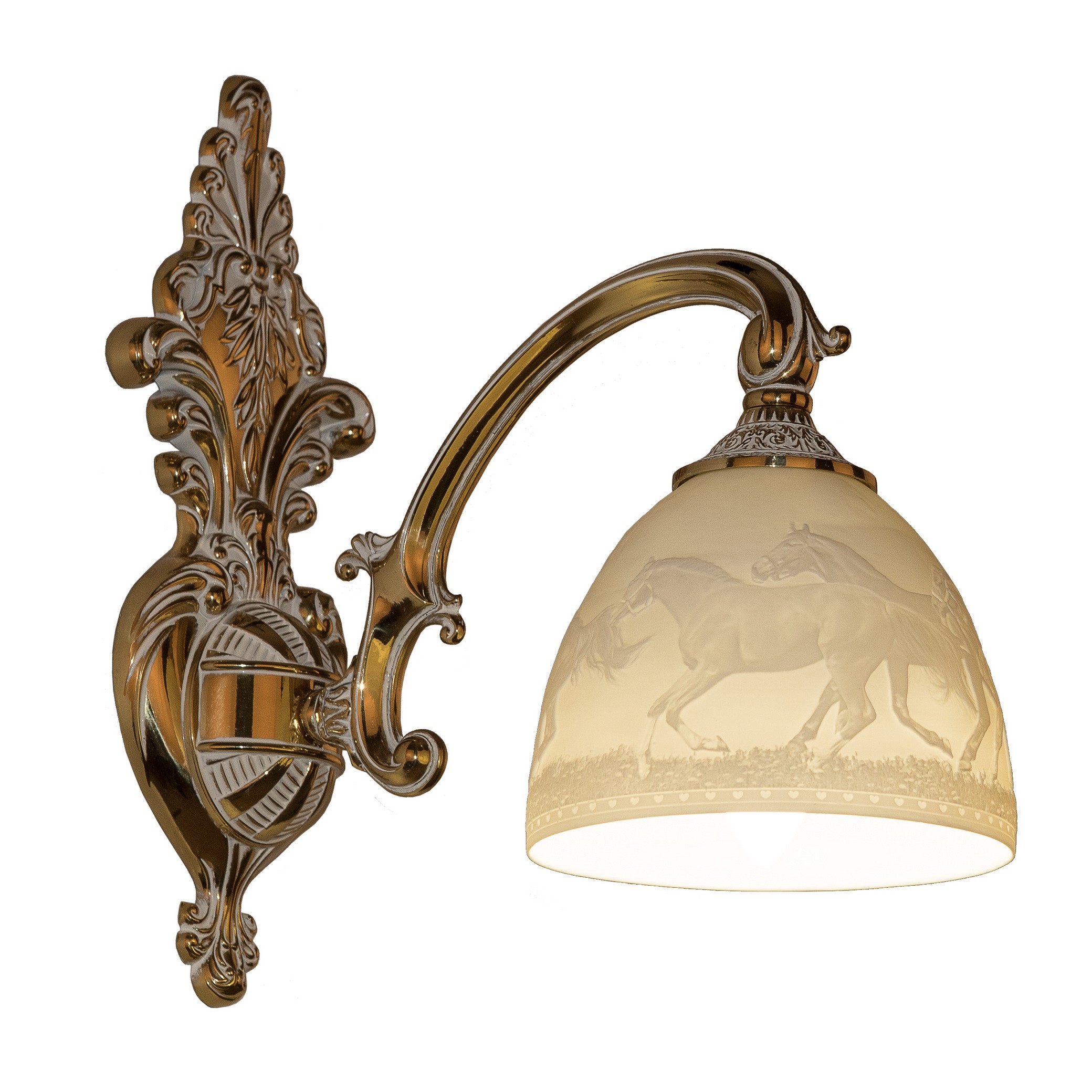 Настенное бра Bohemia 7209 7209B14/1/175 GW P1 D Horse