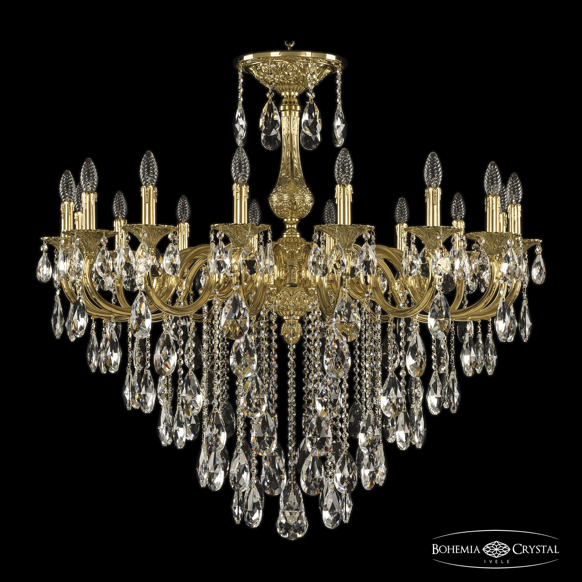 Подвесная хрустальная люстра 7201 Bohemia 72101/16/360 B G