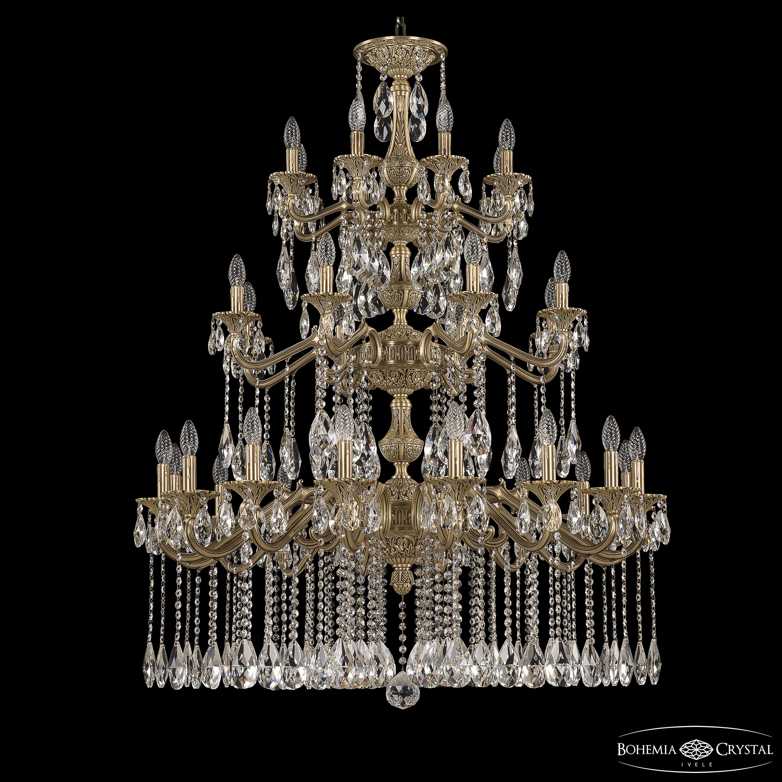 Подвесная хрустальная люстра 7202 Bohemia 72102/16+8+8/360/3d A FP