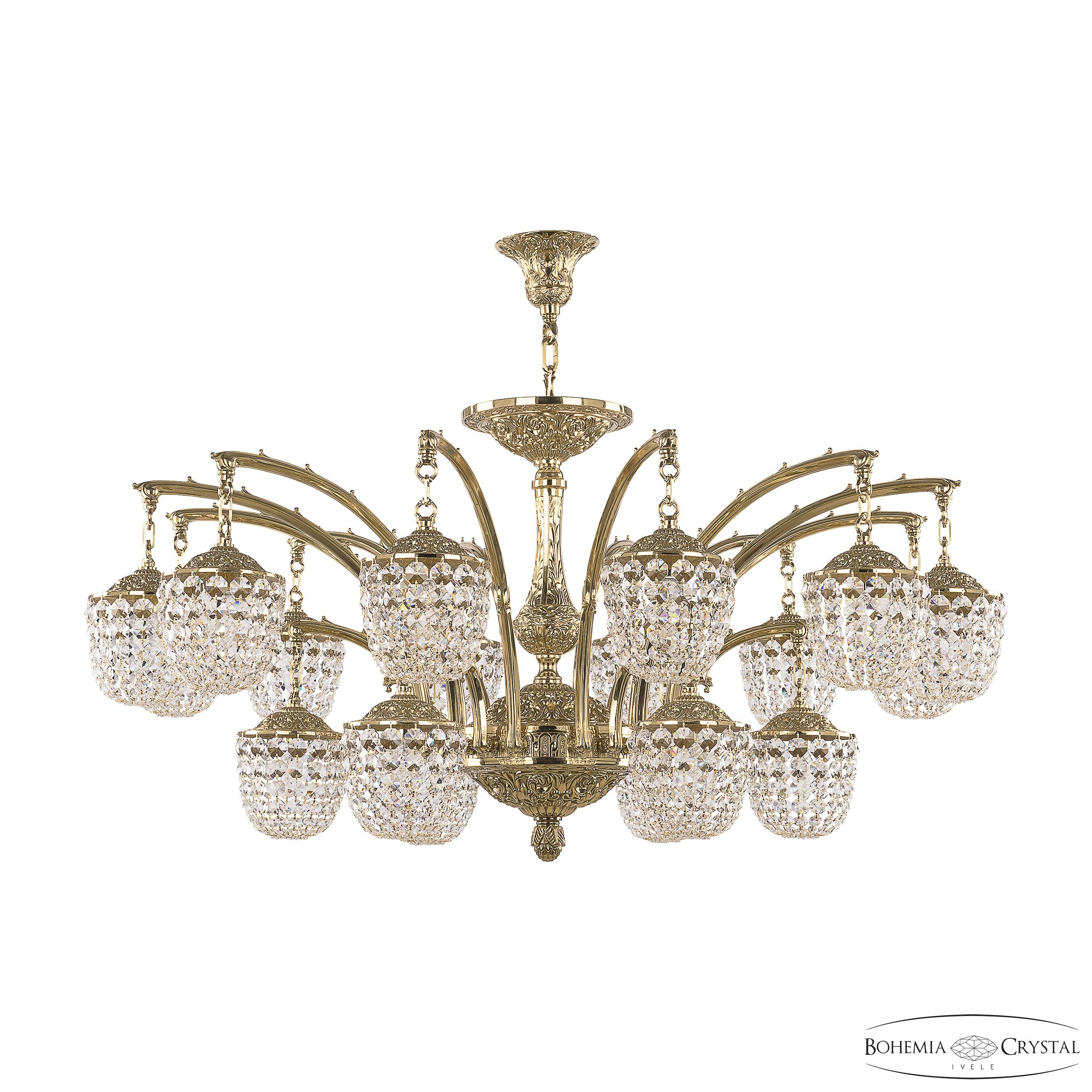 Подвесная хрустальная люстра 7211 Bohemia 72111R/12+6/420 G