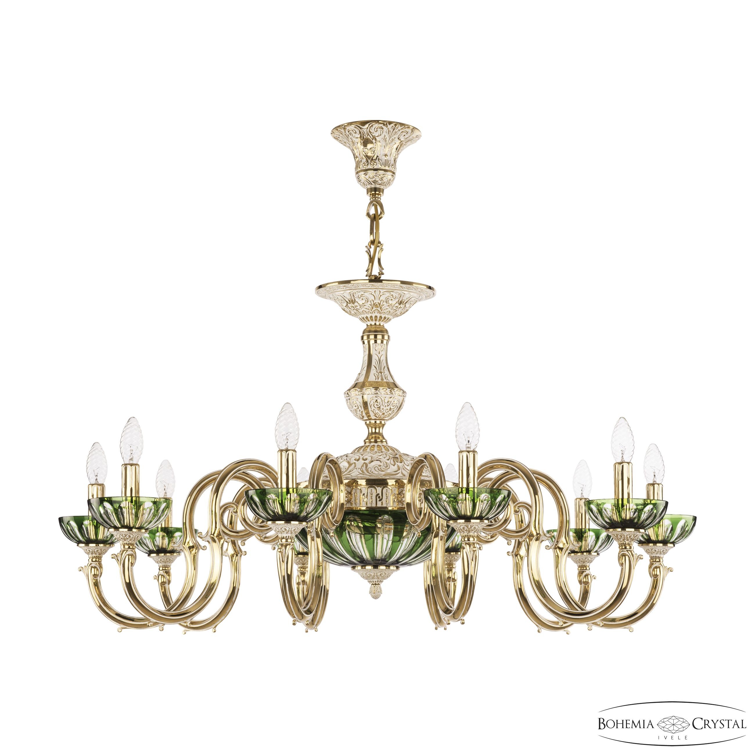Подвесная люстра Bohemia 7203 72203P/10/300 GW P Clear-Green/H-1H