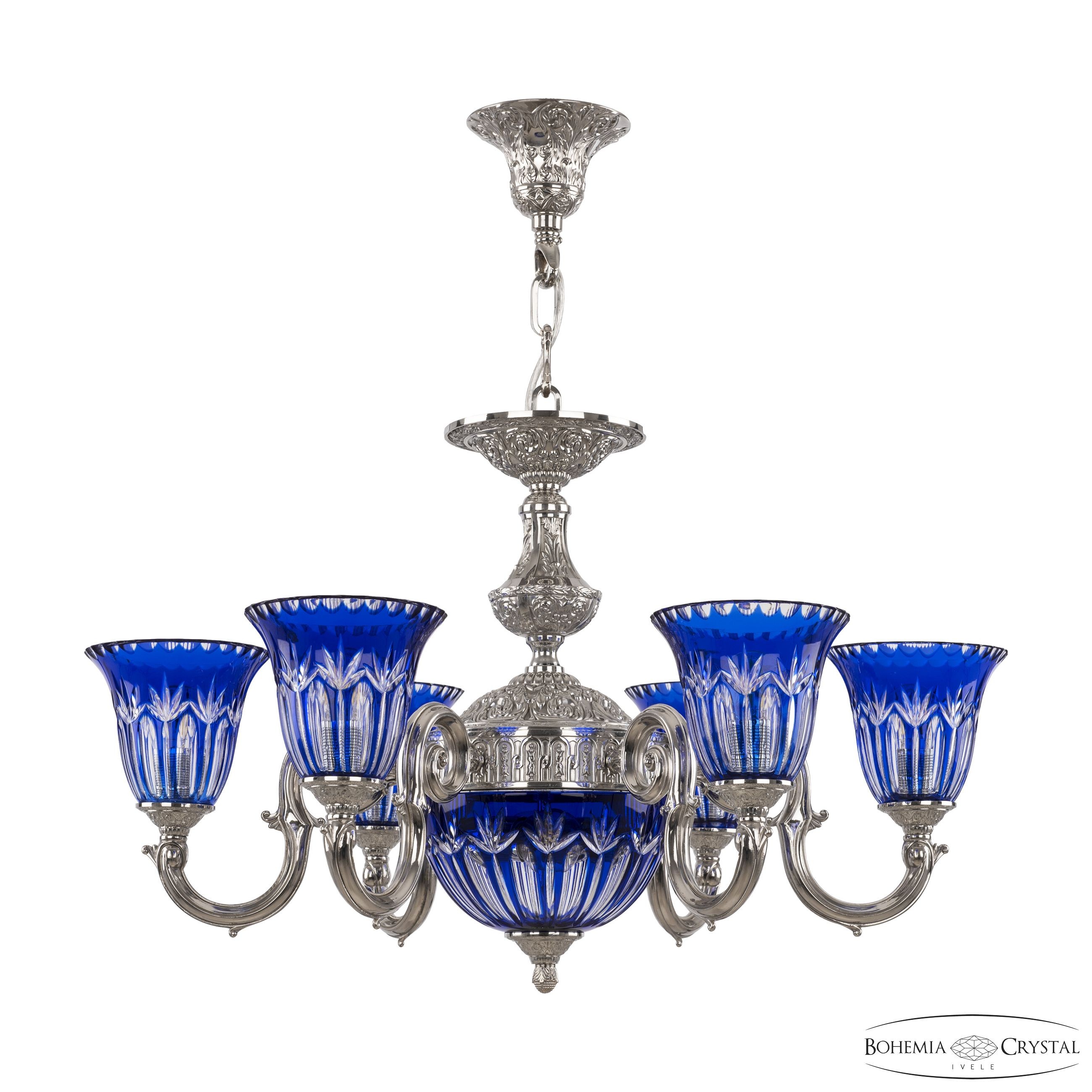 Подвесная люстра Bohemia 7203 72203P/6/175 Ni P2 U Clear-Blue/H-1I