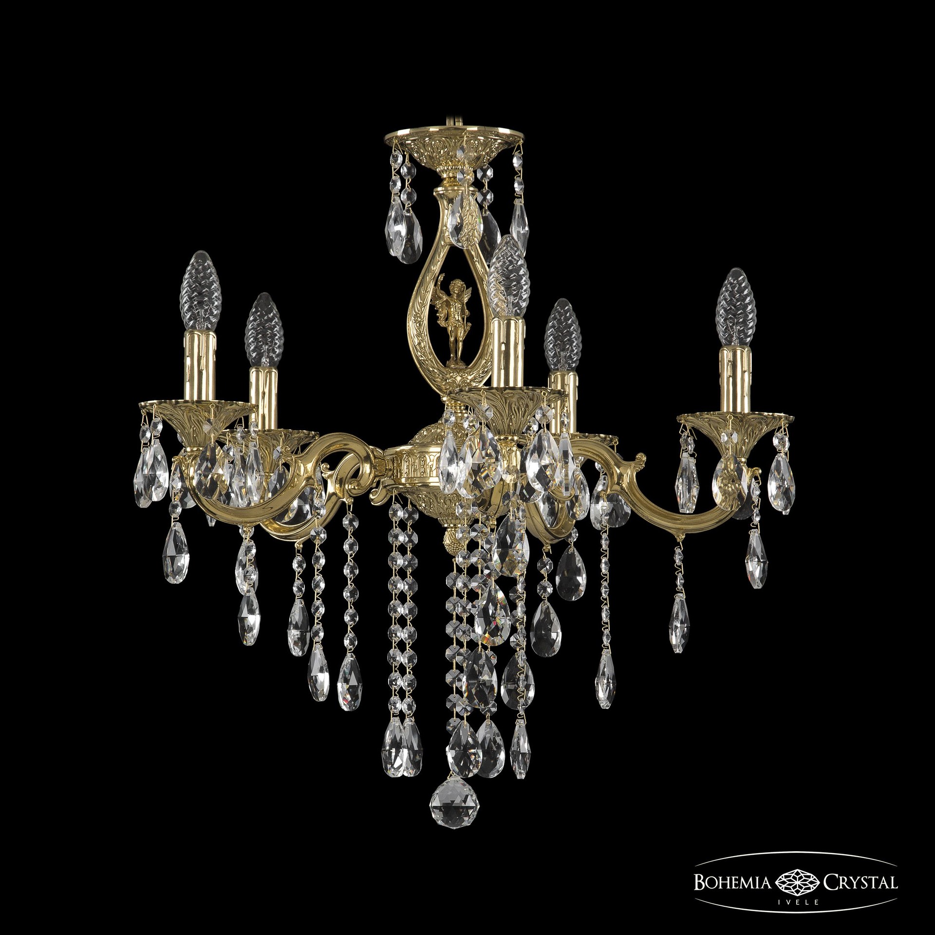 Подвесная хрустальная люстра 7201 Bohemia 72401/5/175 B G FA5S