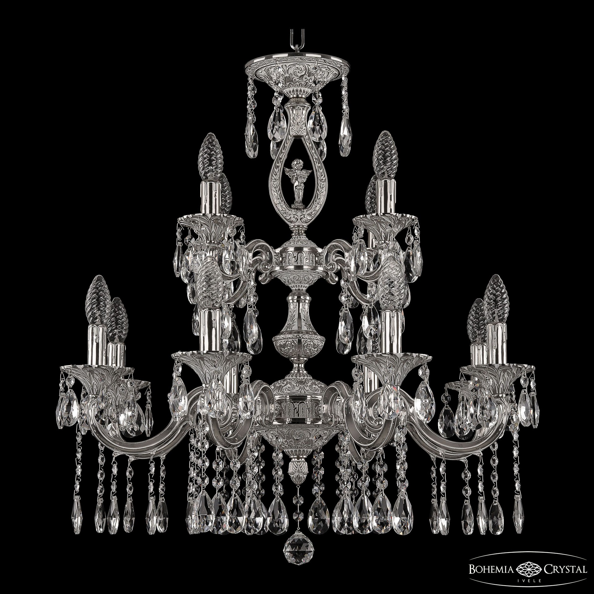 Подвесная хрустальная люстра 7201 Bohemia 72401/8+4/210/2d A NW FA10S