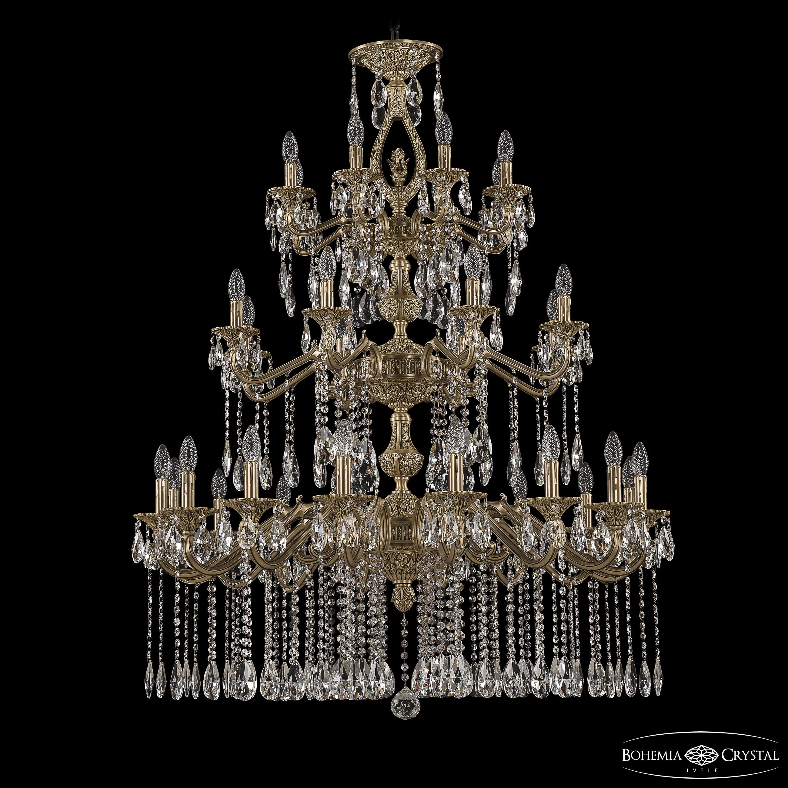 Подвесная хрустальная люстра 7202 Bohemia 72402/16+8+8/360/3d A FP FA2B
