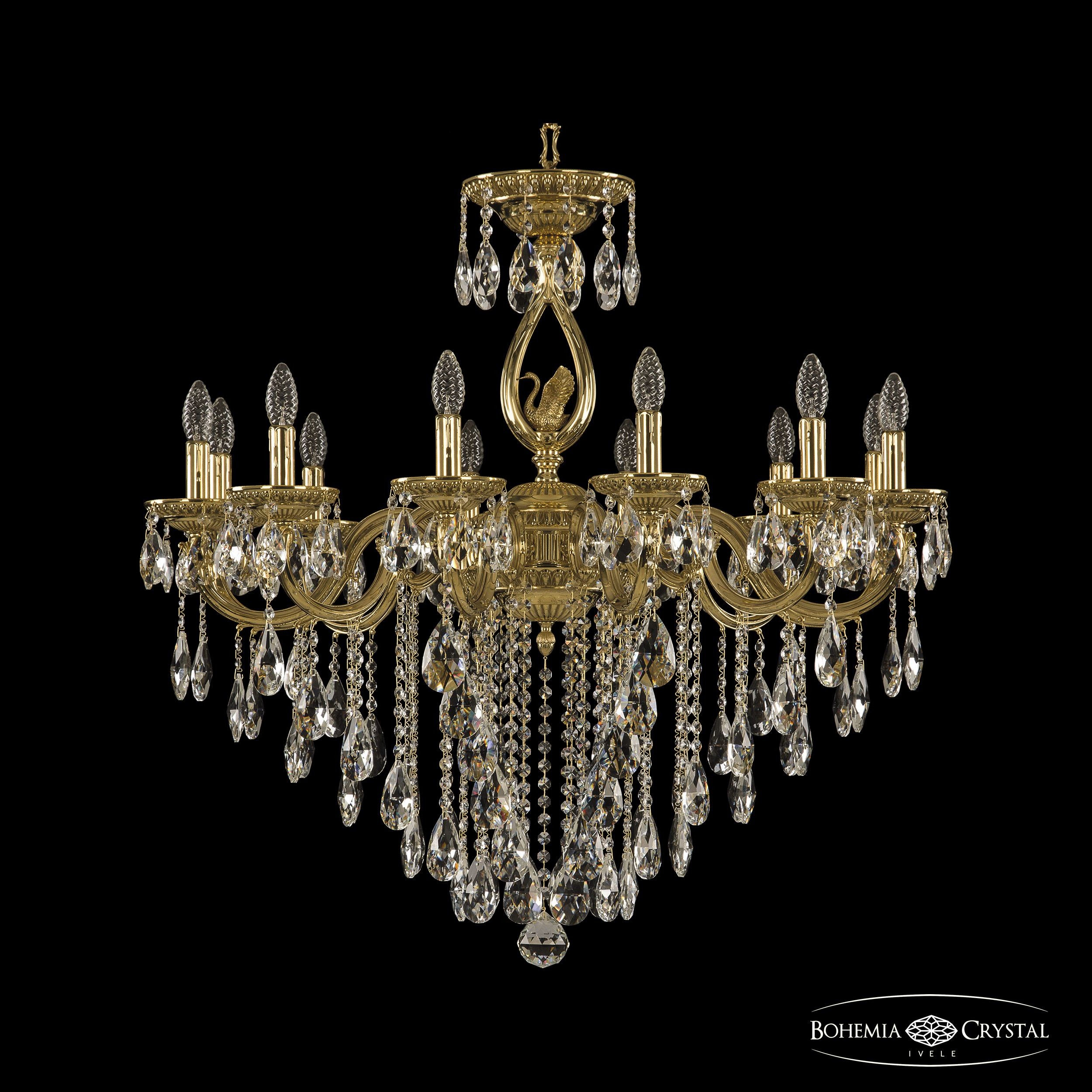 Подвесная хрустальная люстра 7501 Bohemia 75401/12/300 B G FS1M