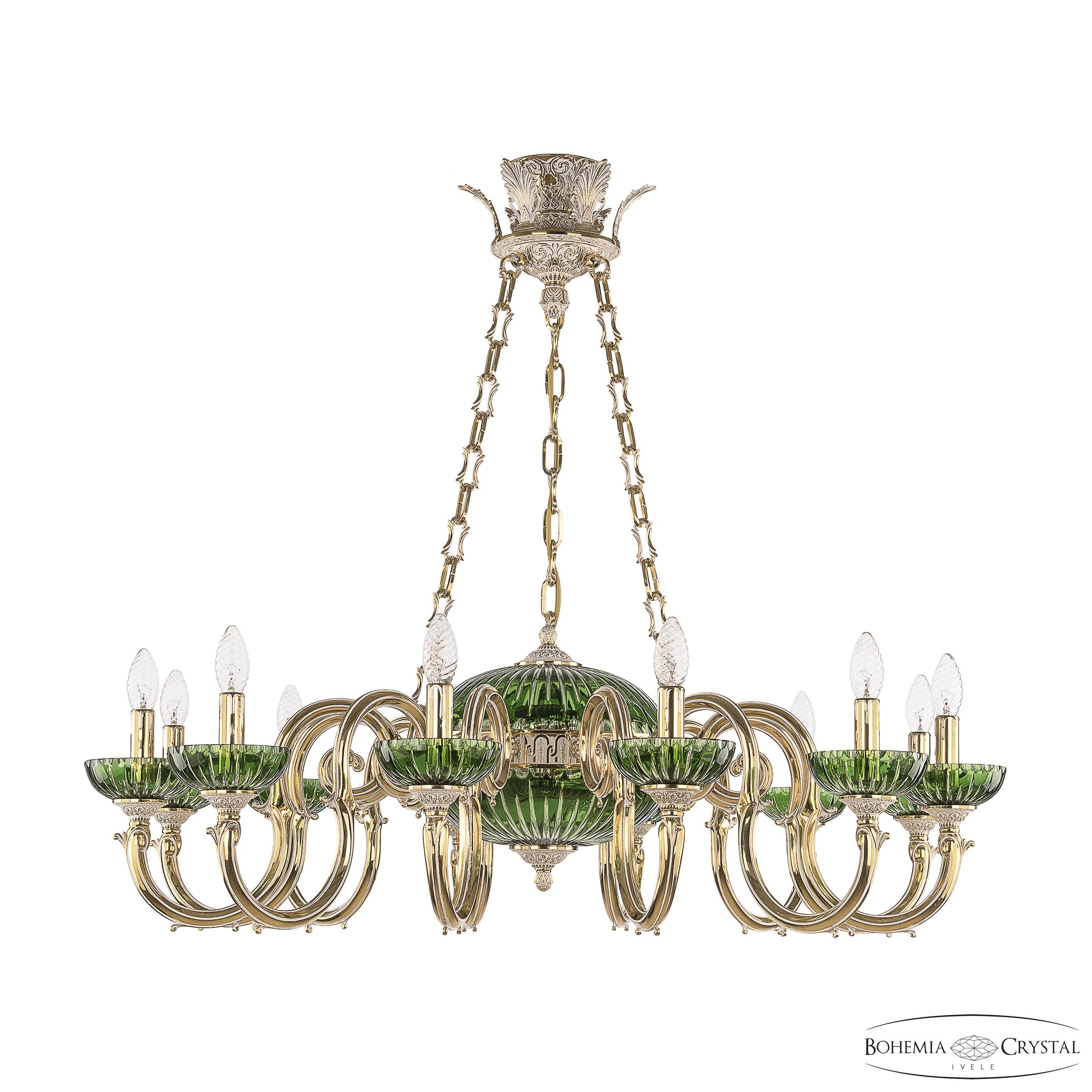 Подвесная люстра Bohemia Verona 72003P/12/300 GW P Clear-Green/H-1K Y8