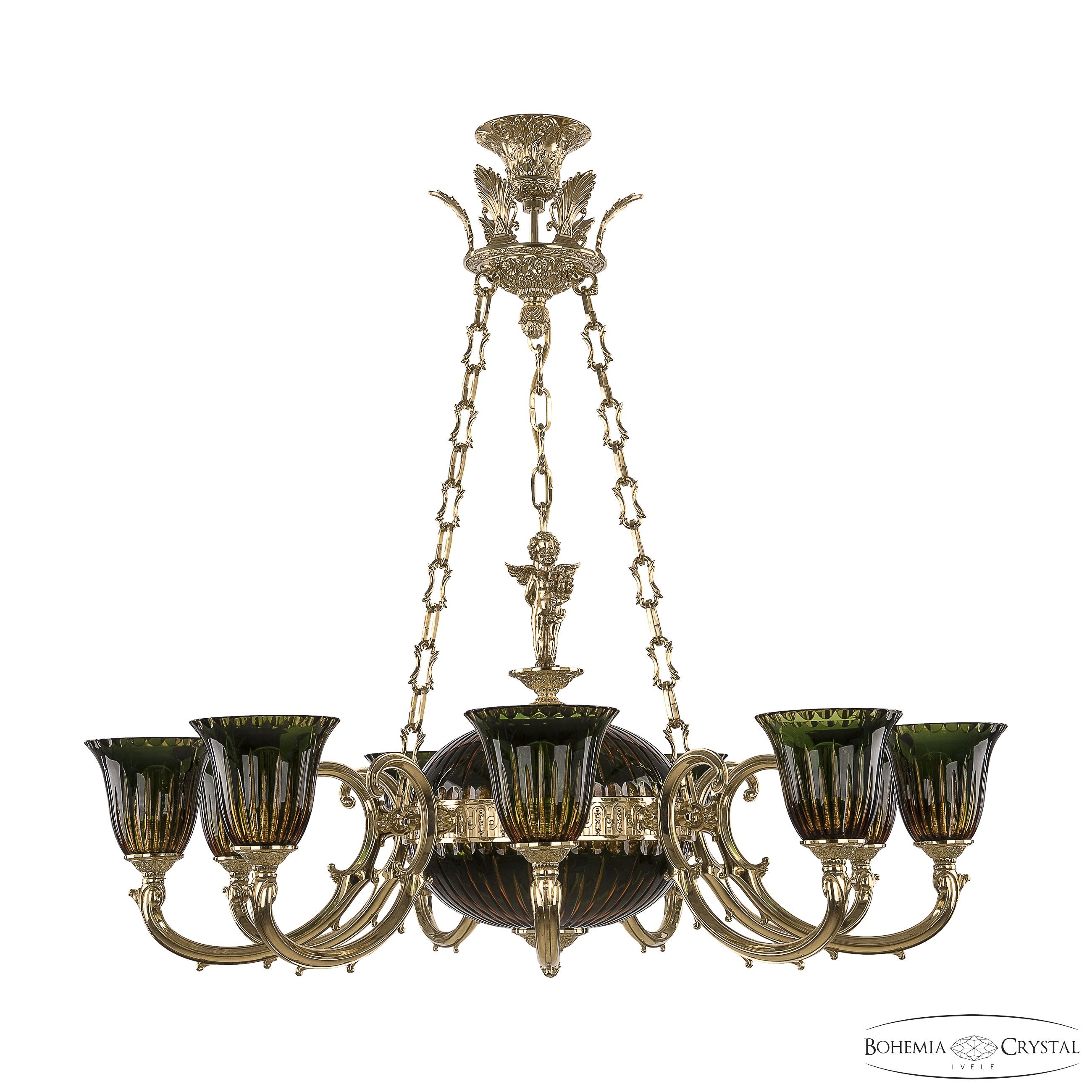 Подвесная люстра Bohemia Verona 72009P/9/250 G P2 U Amber-Green/H-1K Y8 FA10B