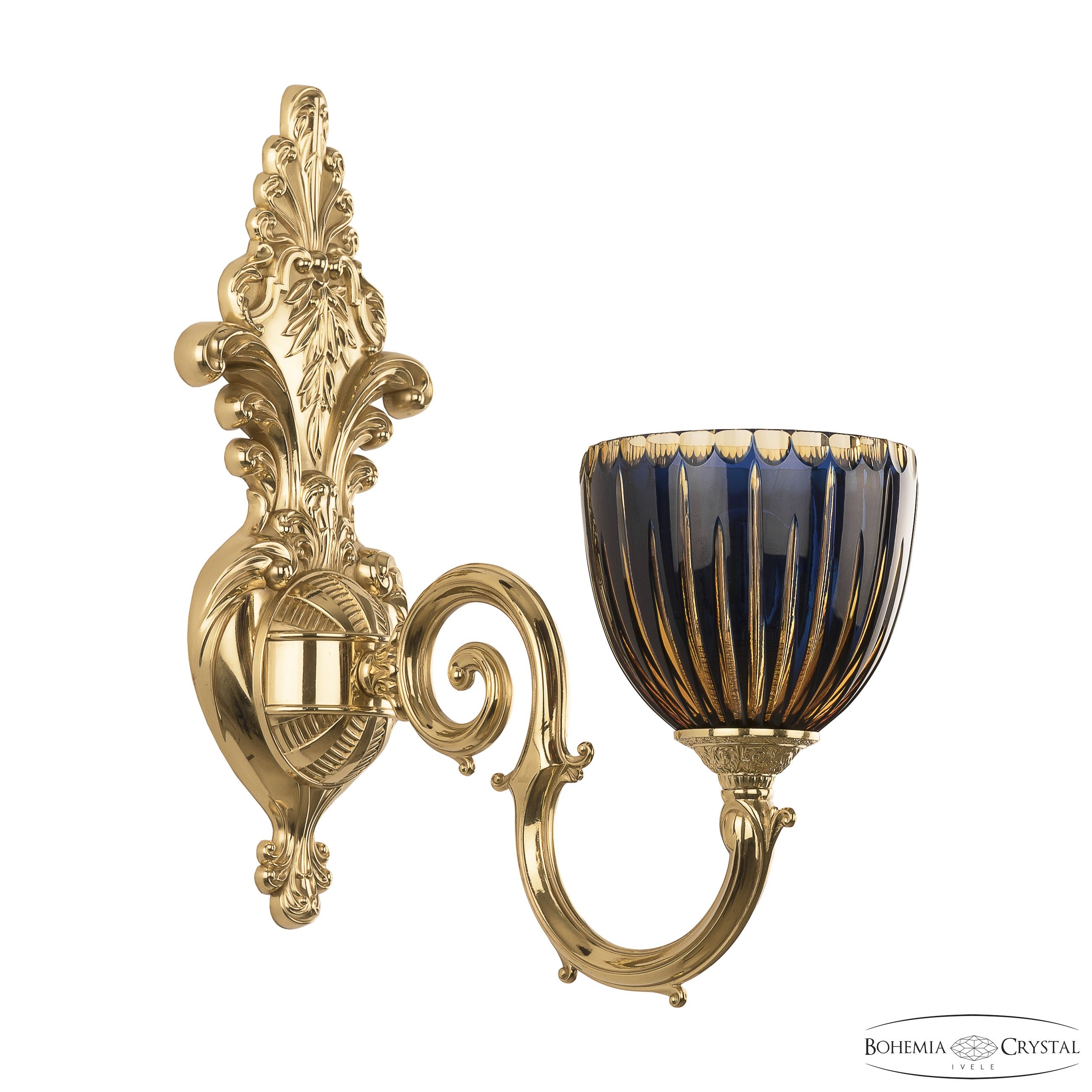Настенное бра Bohemia Verona 7203B15/1/210 G P1 U Amber-Blue/H-1K