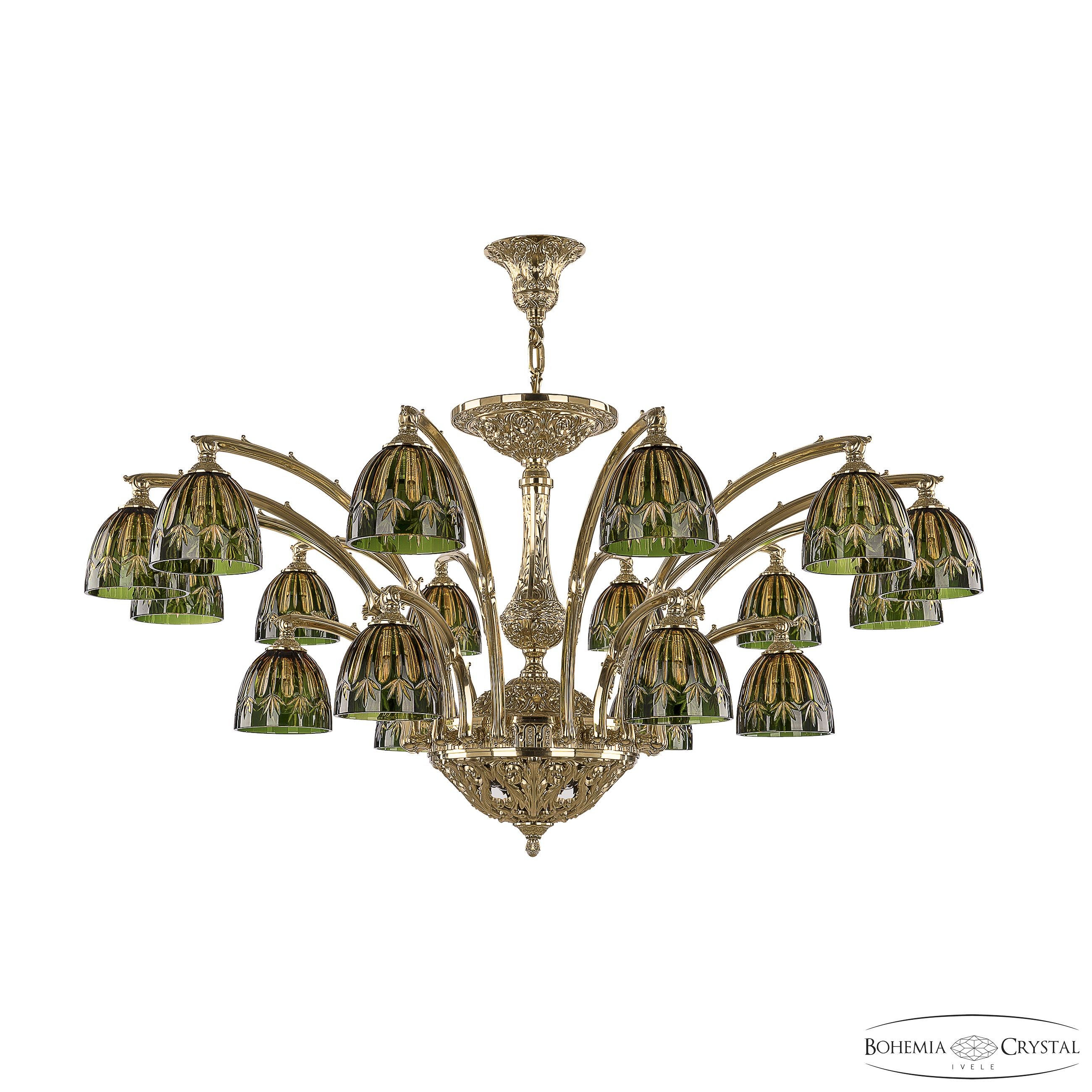 Подвесная люстра Bohemia Verona 72111/12+6/420 AZ G P1 D Amber-Green/H-1I