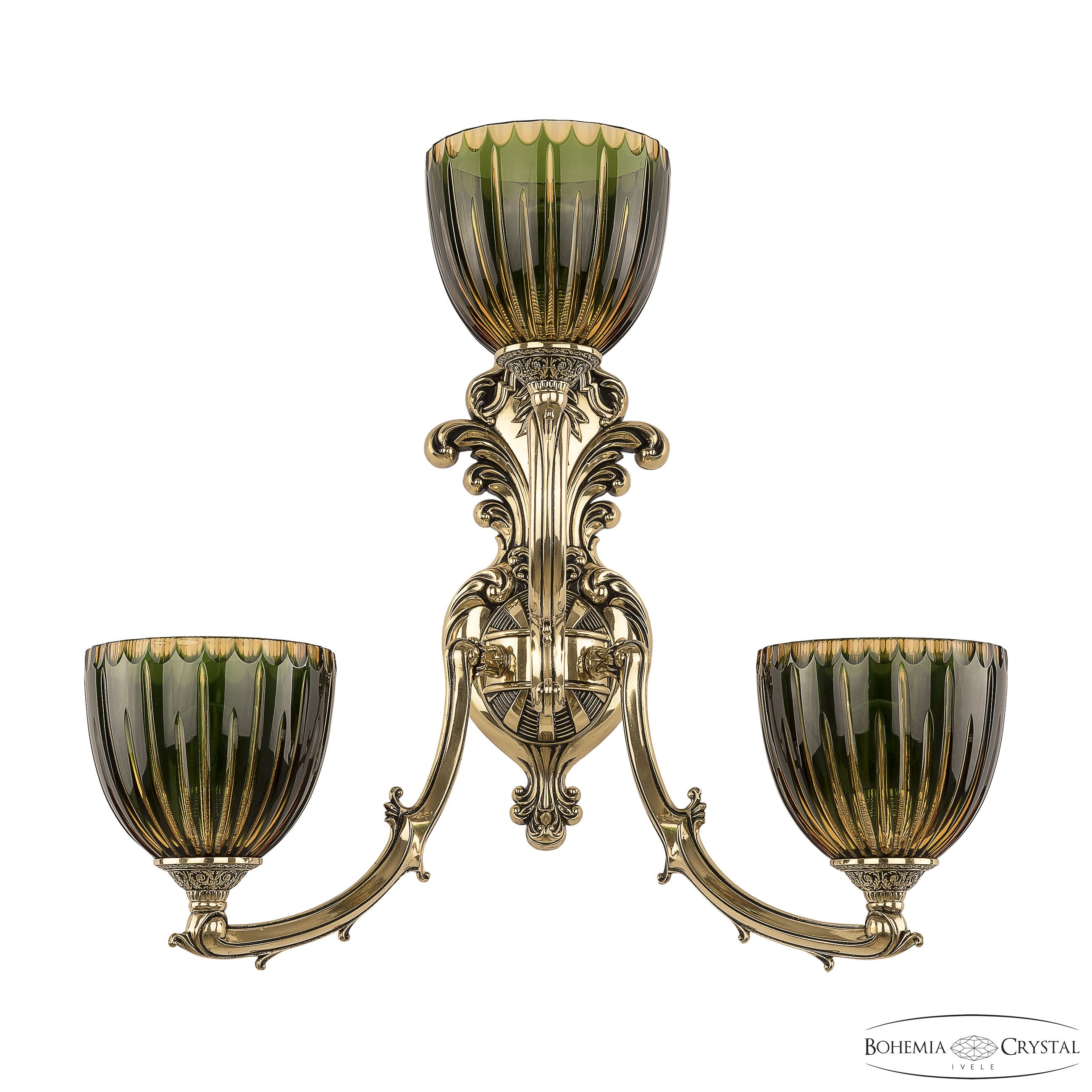 Настенное бра Bohemia Verona 7211B15/2+1/210 GB P1 U Amber-Green/H-1K