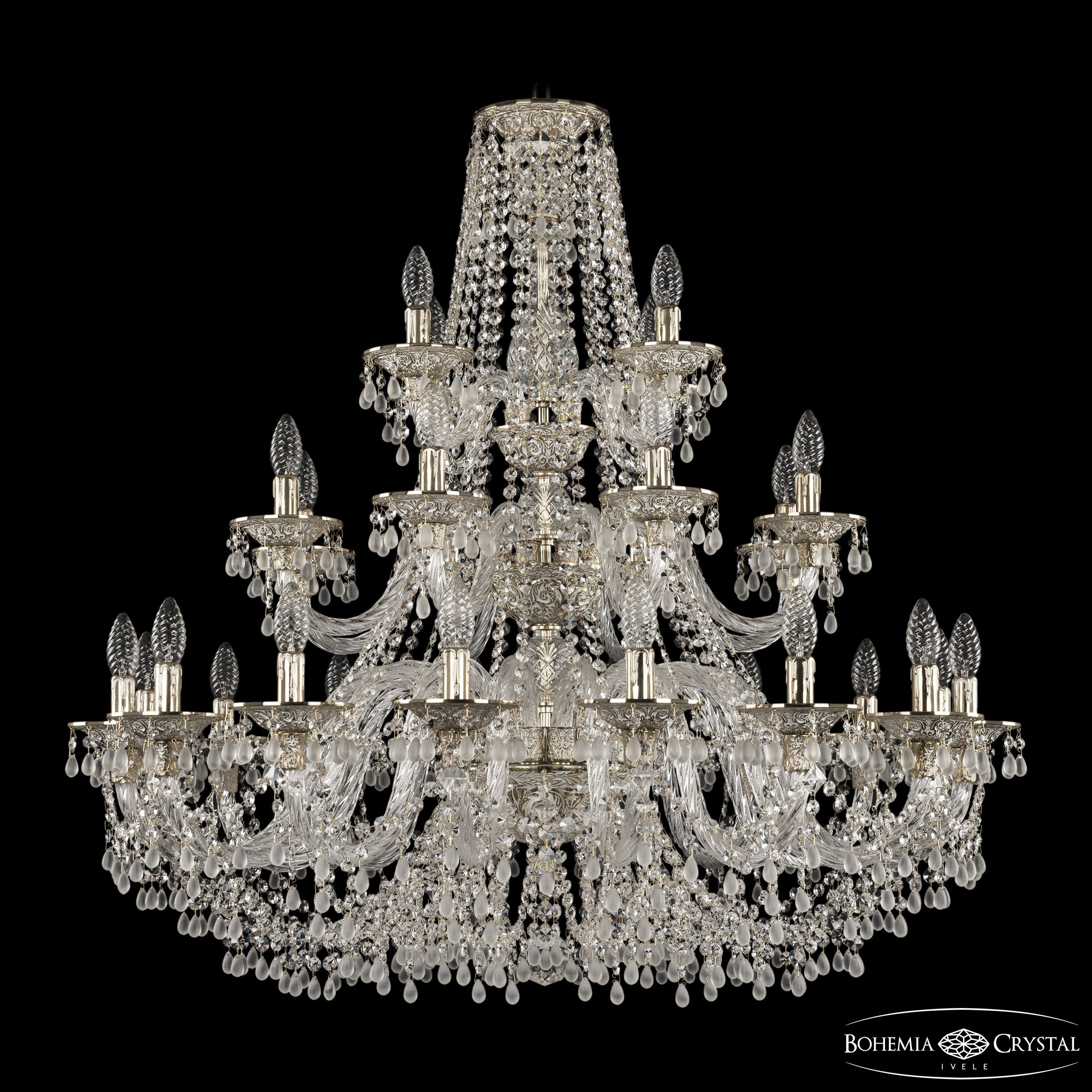 Подвесная хрустальная люстра 1610 Bohemia 16110/16+8+4/360/3d GW V0300