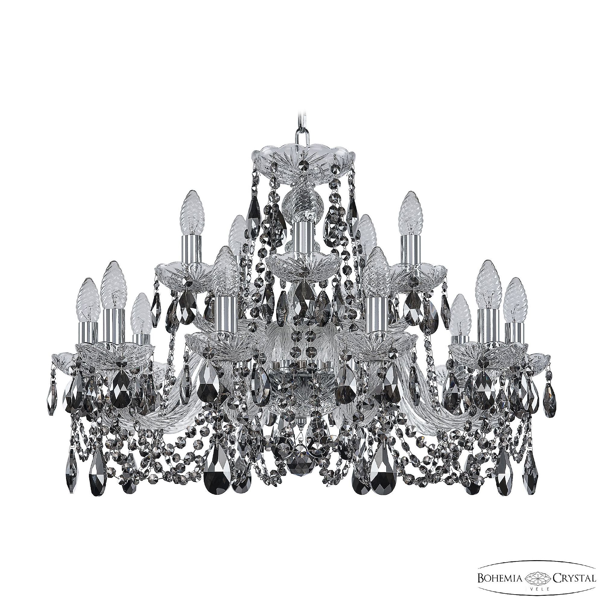 Подвесная хрустальная люстра 1402 Bohemia 1402/10+5/240 Ni R781