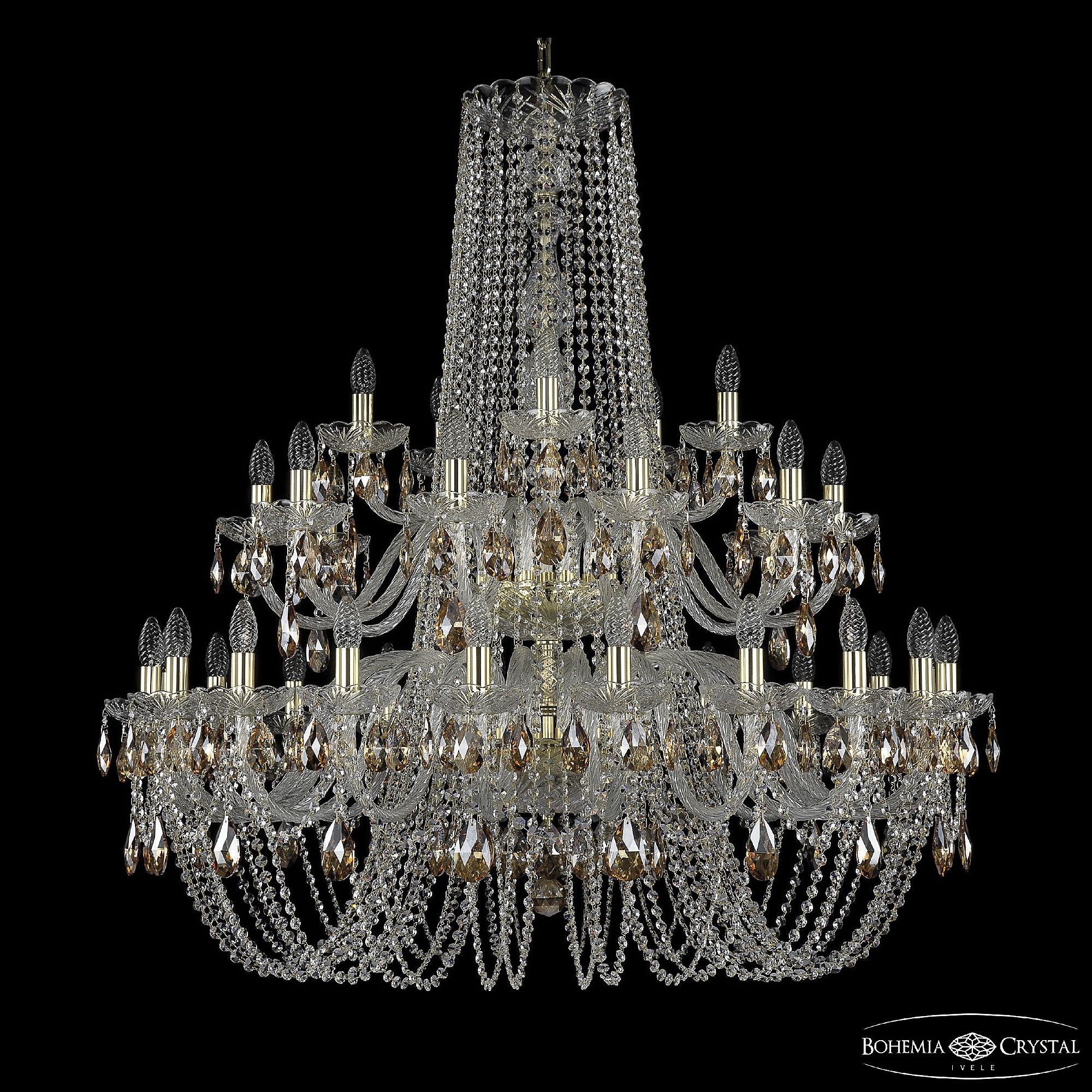 Подвесная хрустальная люстра 1402 Bohemia 1402/20+10+5/400/2d G K721