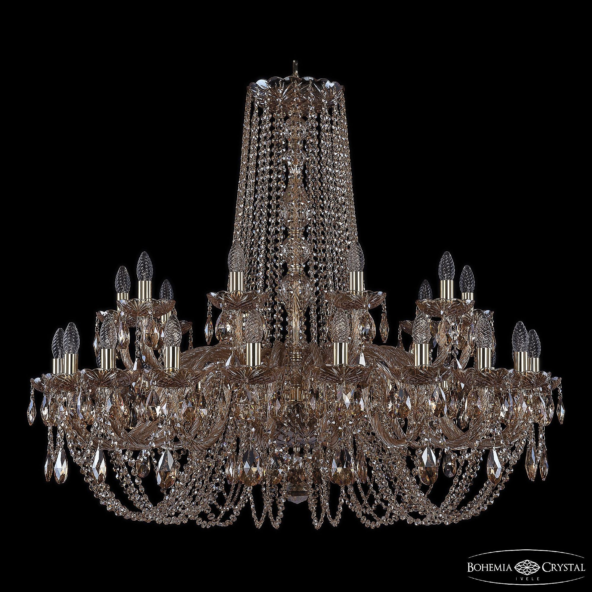 Подвесная хрустальная люстра 1402 Bohemia 1402/20+10/400 G M721