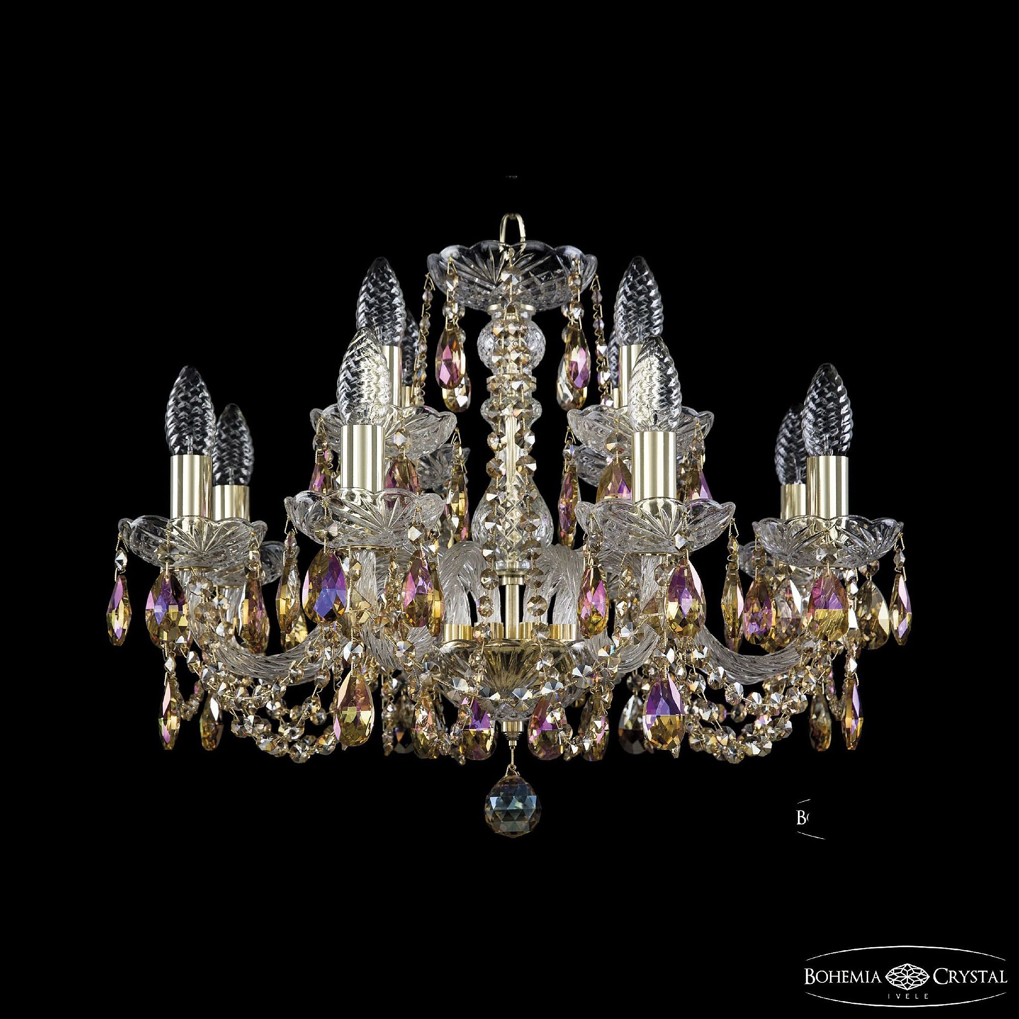 Подвесная хрустальная люстра 1402 Bohemia 1402/8+4/195 G R777