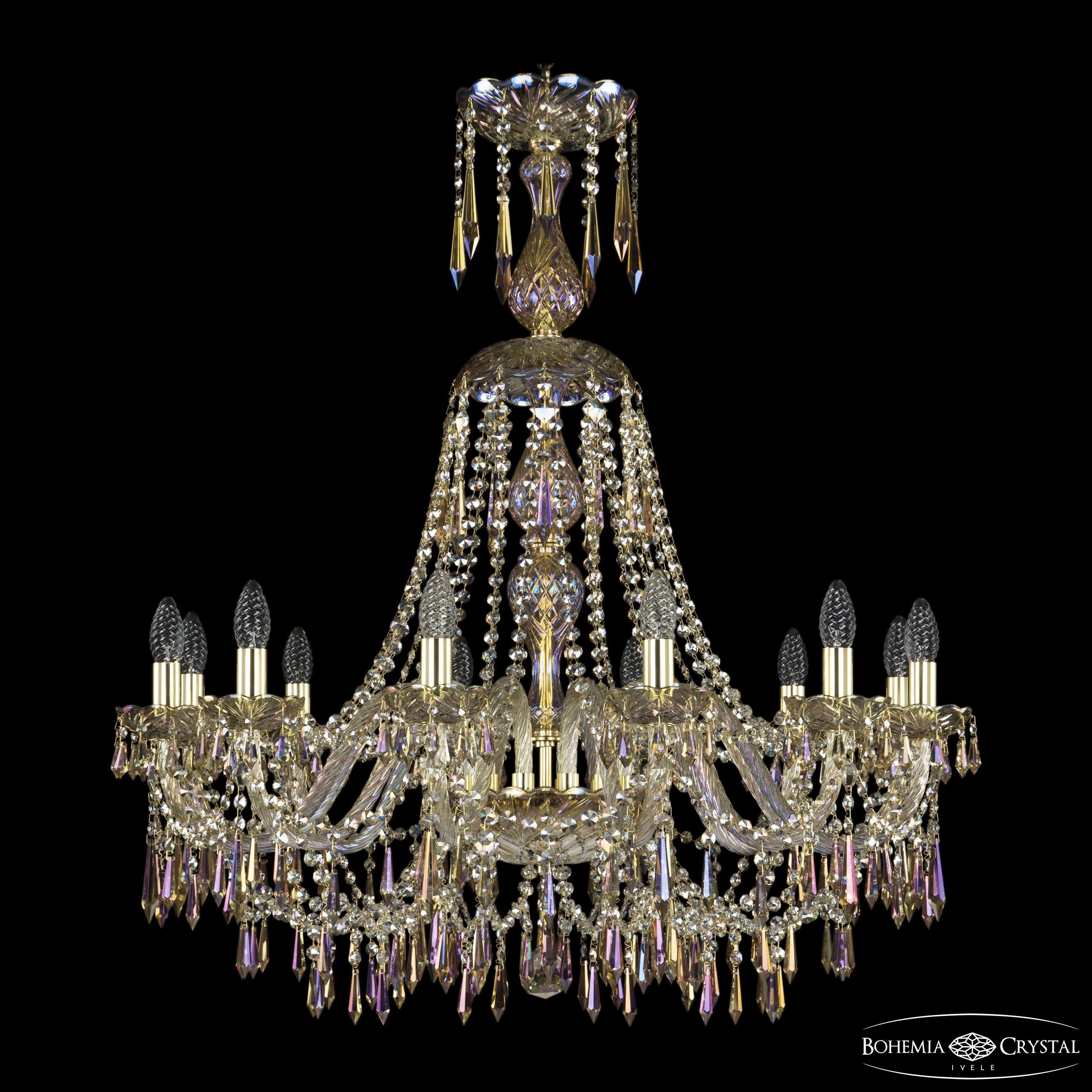 Подвесная хрустальная люстра 1403 Bohemia 1403/12/300/XL-95 G M801